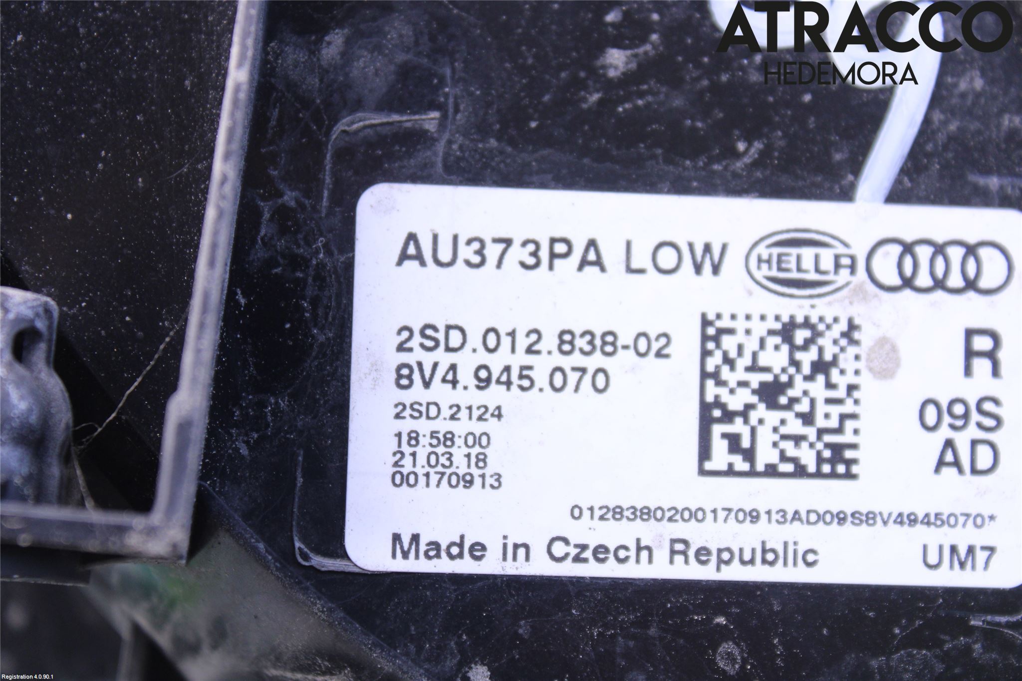 Audi A3/S3 8V 13-20 Bakljus Höger