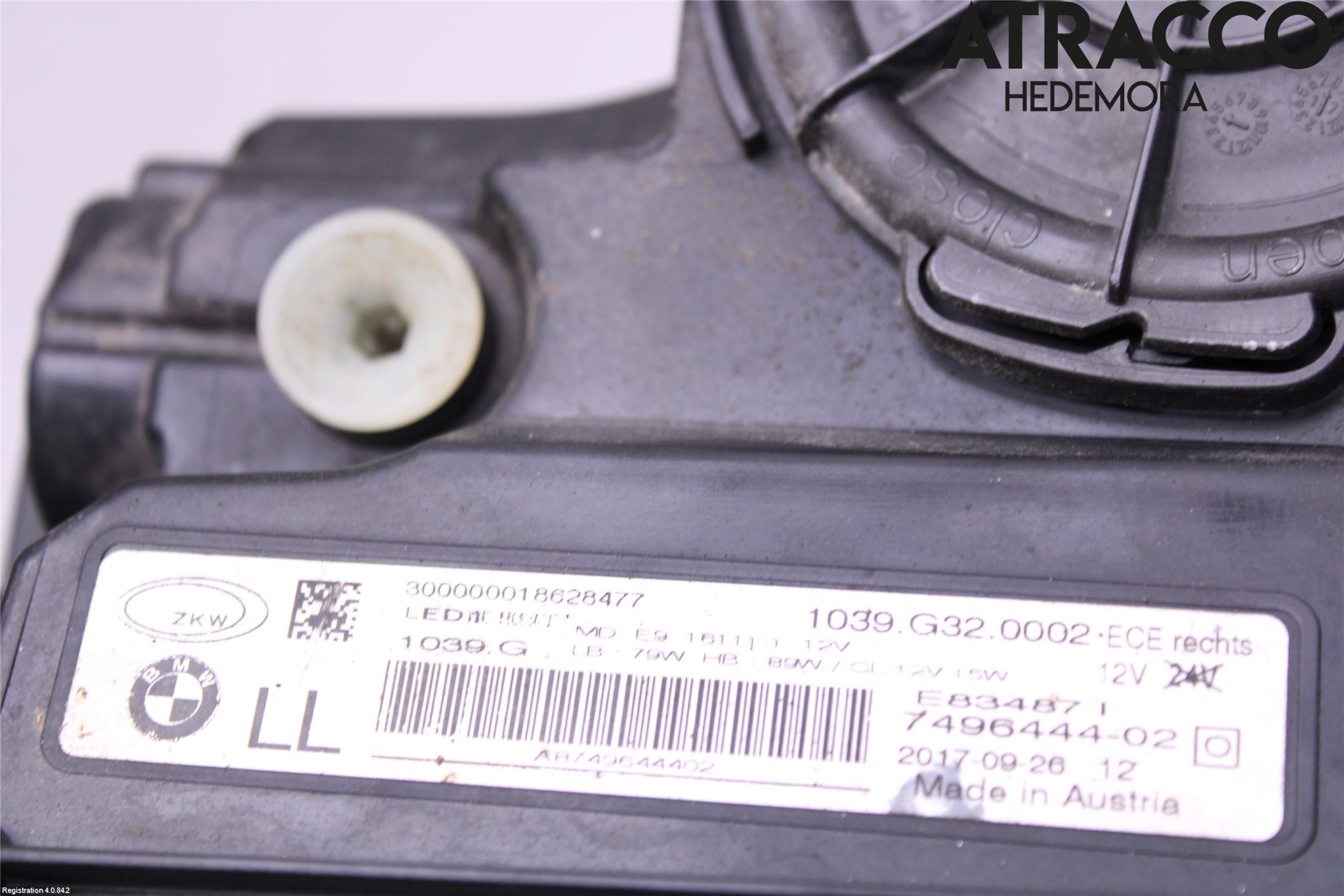 BMW 6 GT G32 18- Strålkastare Höger