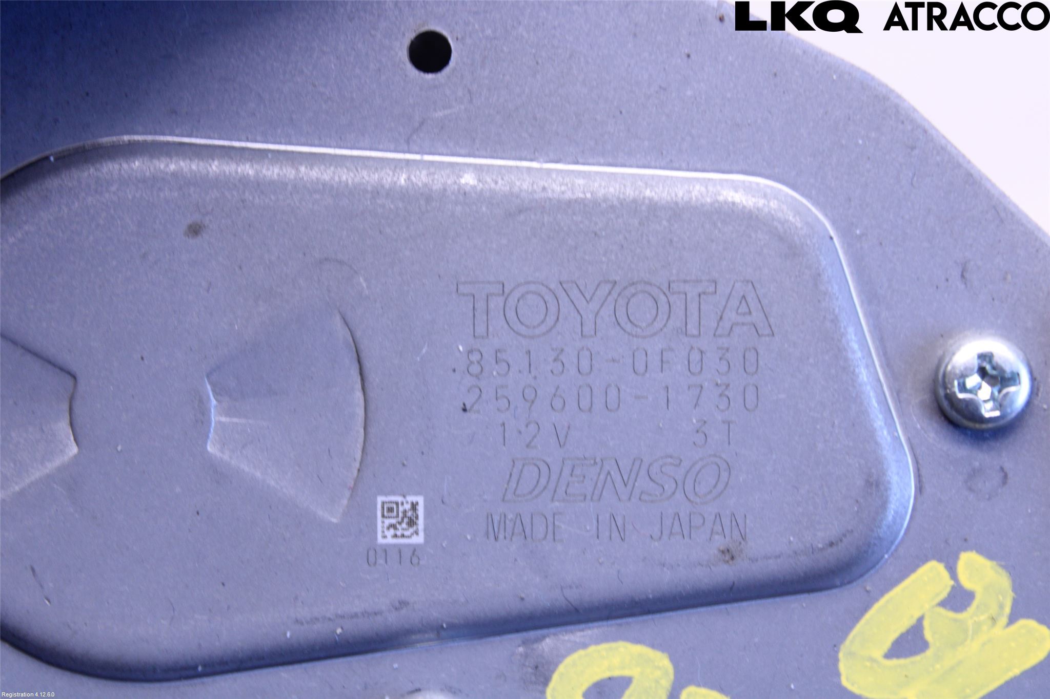 Toyota VERSO 09-18 Torkarmotor Baklucka
