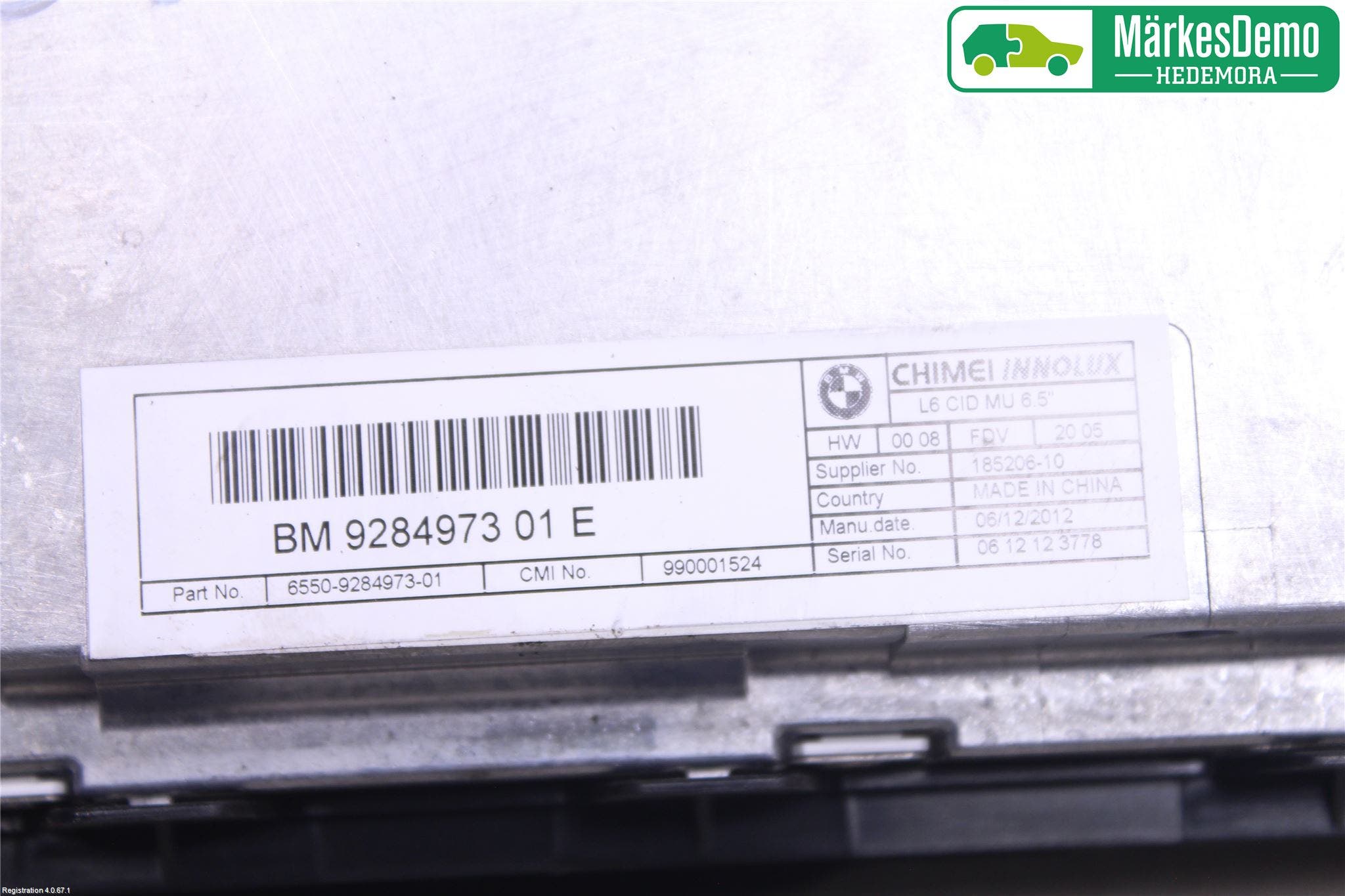 BMW 5 F10/F11/F18 09-17 Cd Radio - Multimediapanel