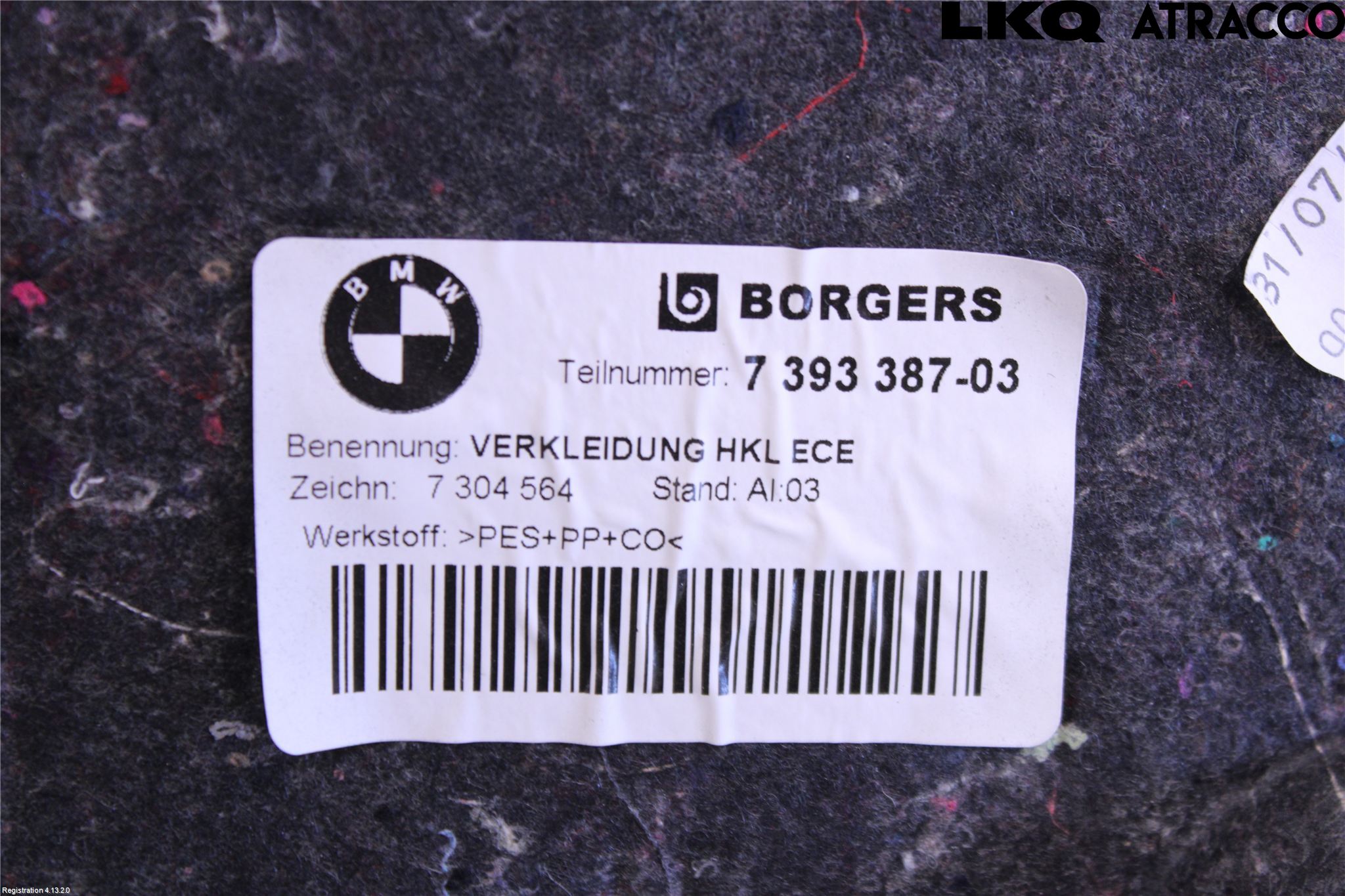BMW 2 F22/F23/F87 Coupé/Cab 13-21 Inredning Bakluckeklädsel