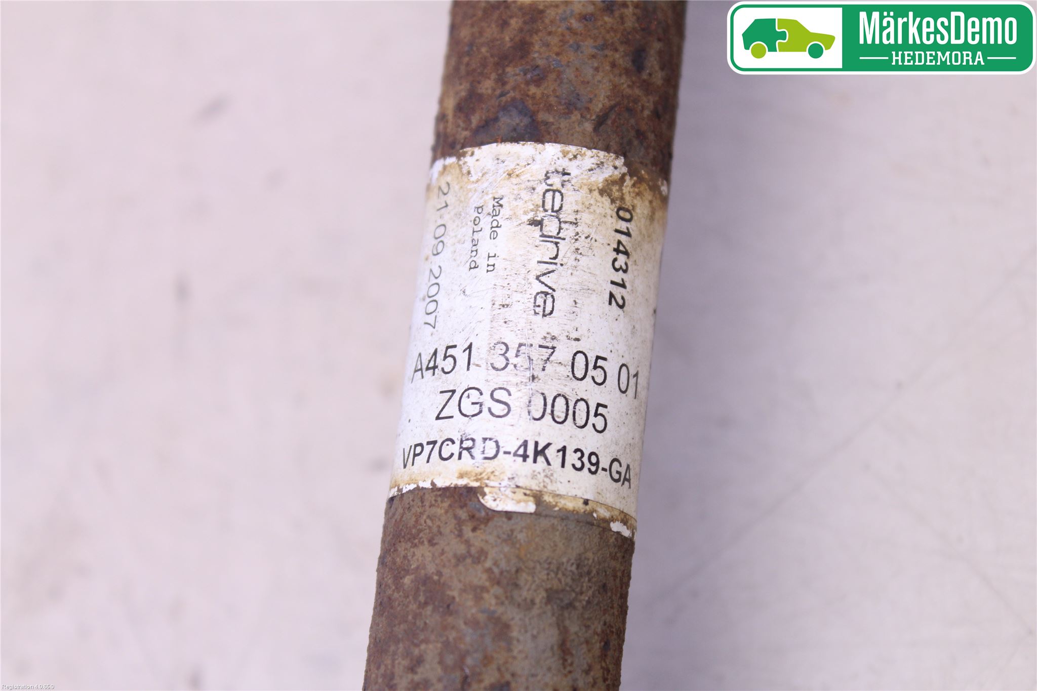 Smart FORTWO I 99-07 Drivaxel Fram Vänster