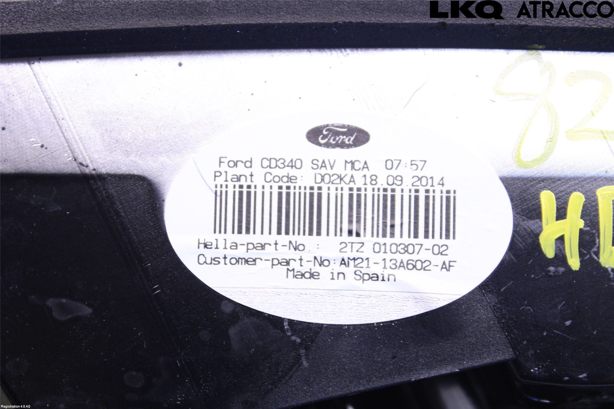 Ford S-MAX 06-15 Bakljus Lucka Hö