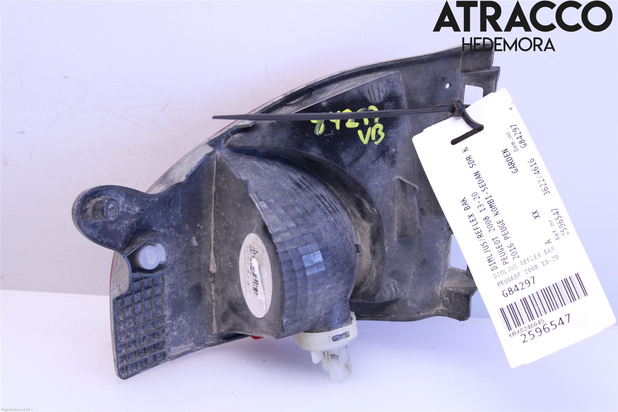 Peugeot 2008 13-20 Dimljus/Reflex Bak