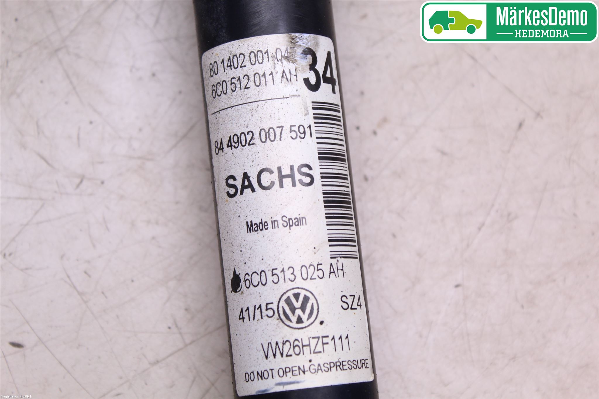 Volkswagen VW POLO 10-17 Stötdämpare Bak