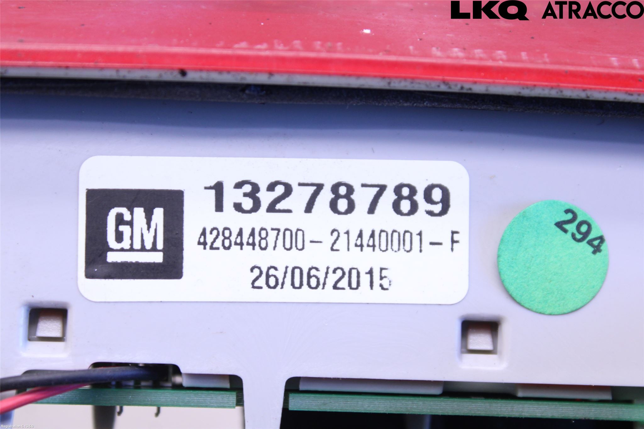 Opel ZAFIRA C 12-19 Bromsljus Bakruta