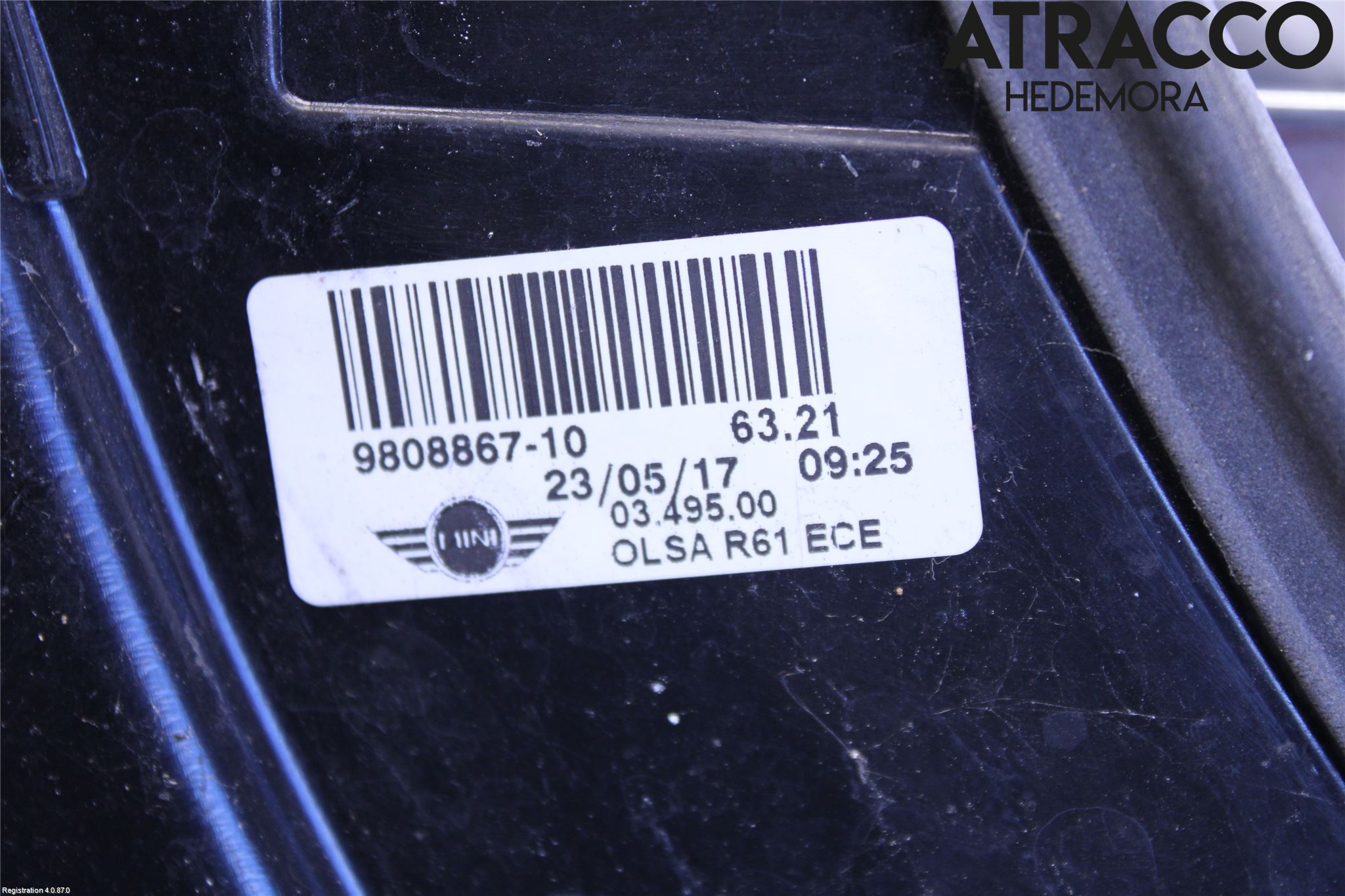 Mini COUNTRYMAN R60 11-16 Bakljus Vänster