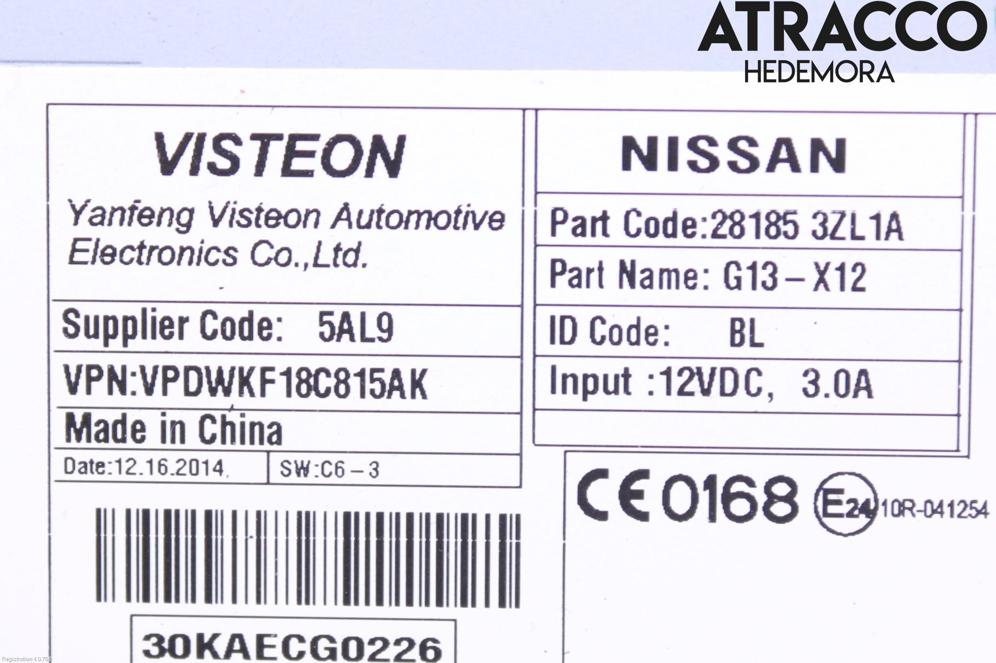 Nissan PULSAR Cd Radio - Multimediapanel