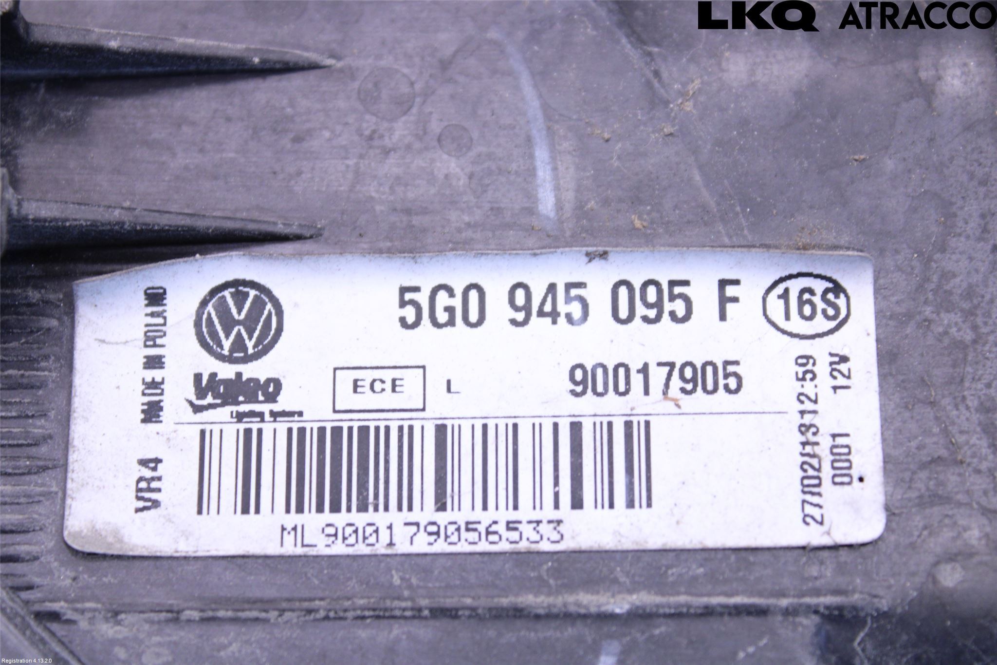 Volkswagen VW GOLF / E-GOLF VII 13-20 Bakljus Vänster