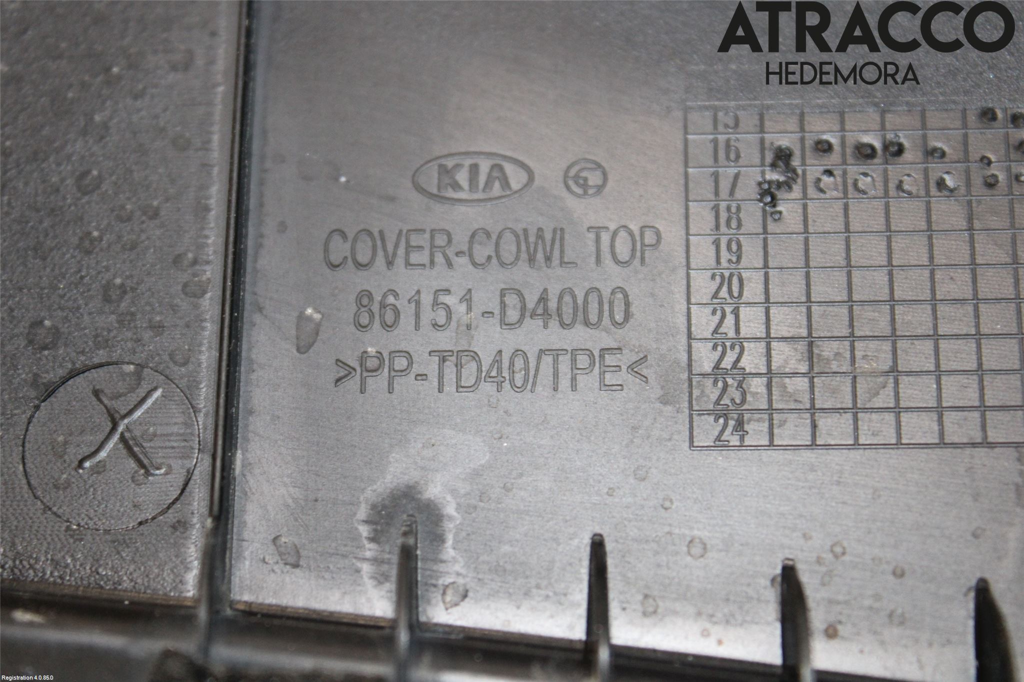 Kia OPTIMA 16-20 Torpedplåt-Torpedplast