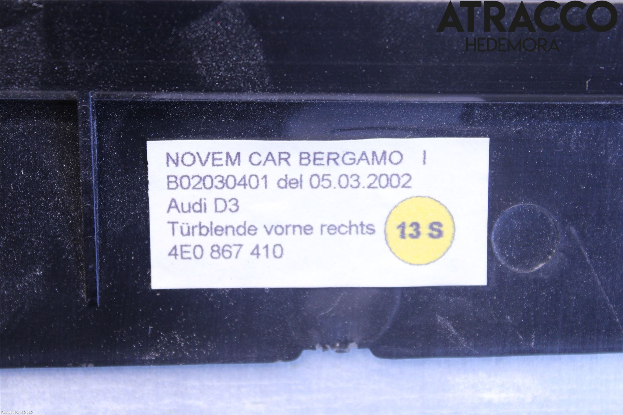 Audi A8/S8 4E  02-09 Dörr Dekorlist Fram Hö