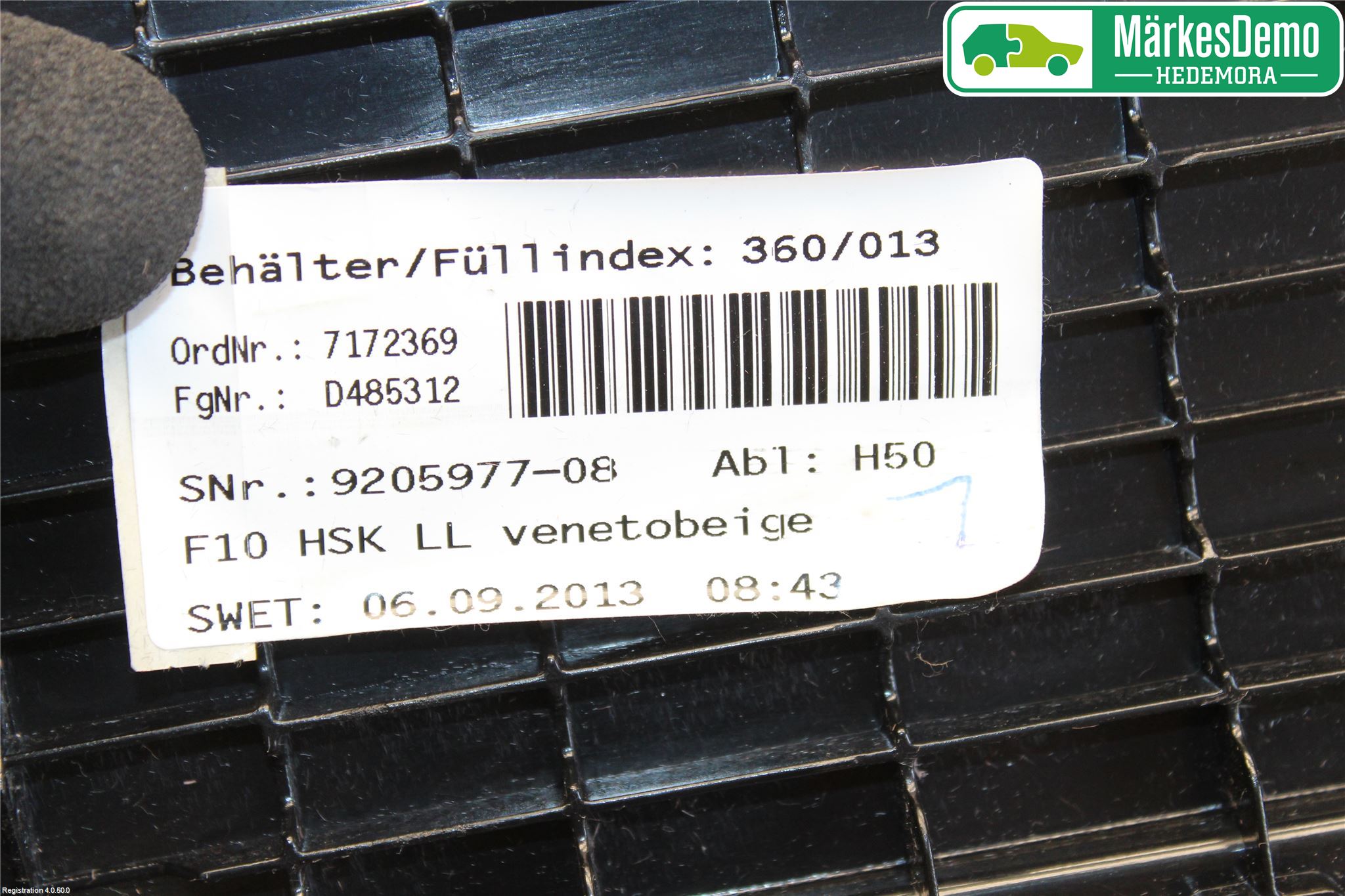 BMW 5 F10/F11/F18 09-17 Handskfack