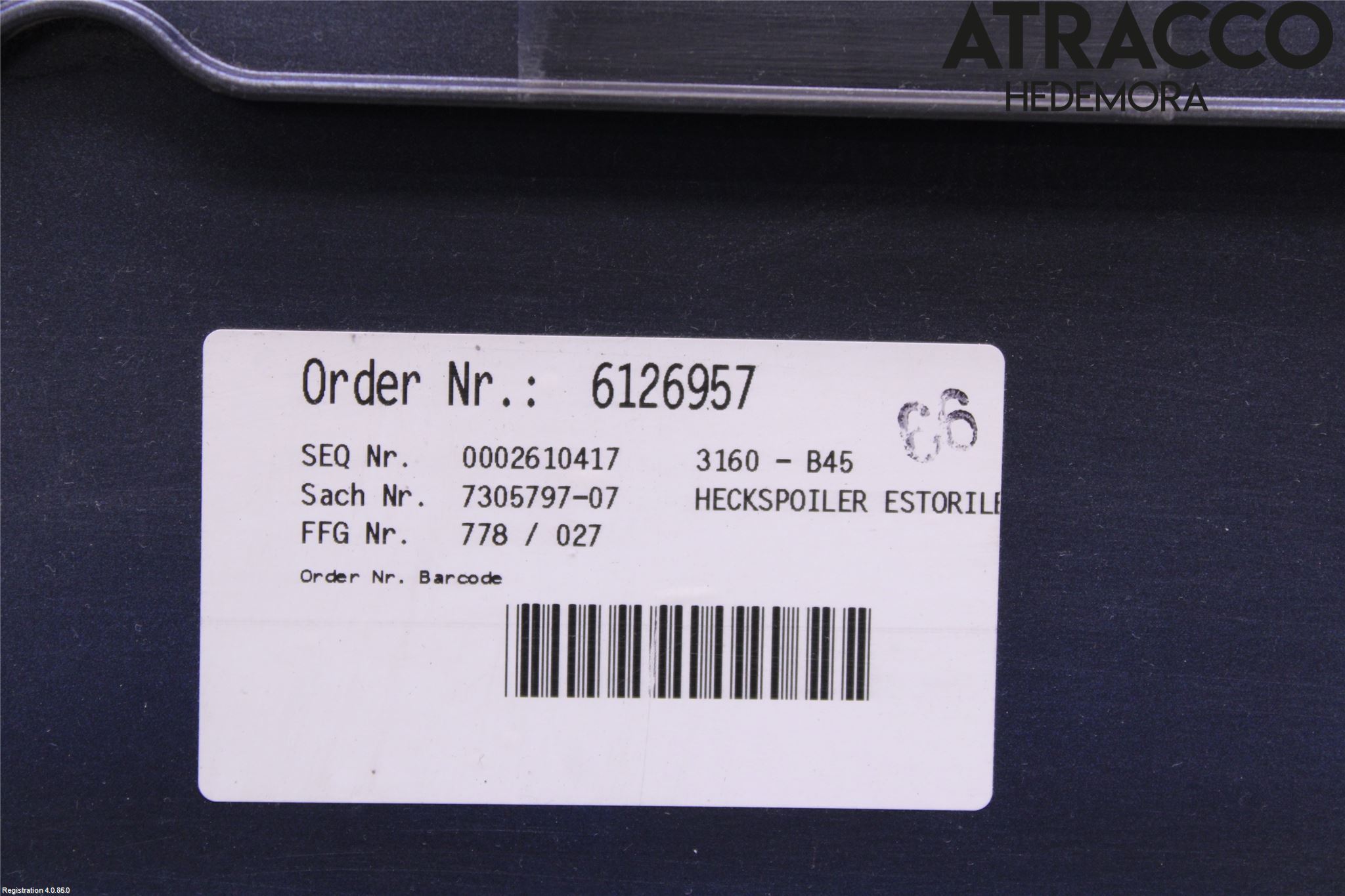 BMW 3 F30/F31/F80 12-19 Spoiler Baklucka