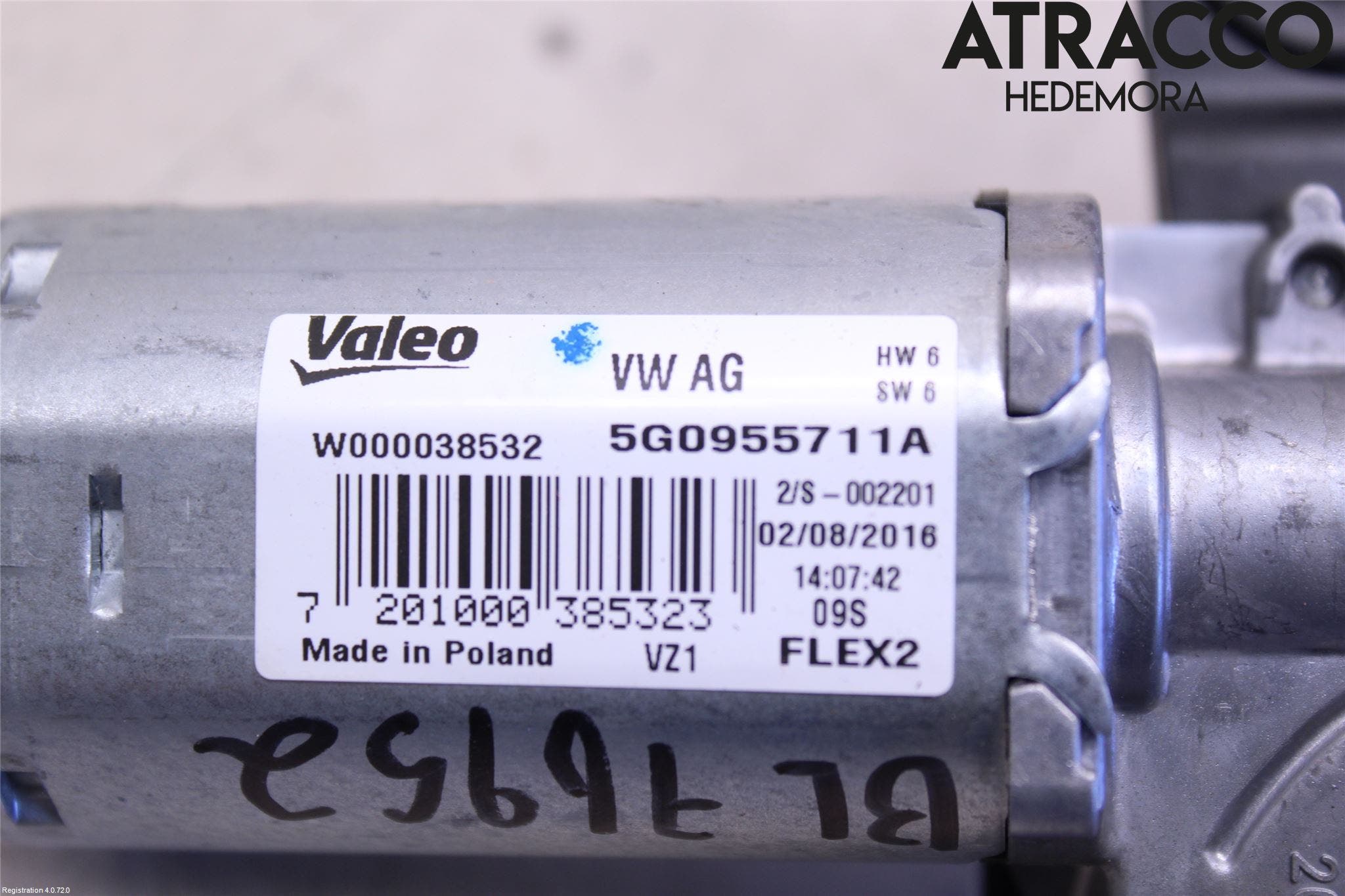 Volkswagen VW GOLF / E-GOLF VII 13-20 Torkarmotor Baklucka