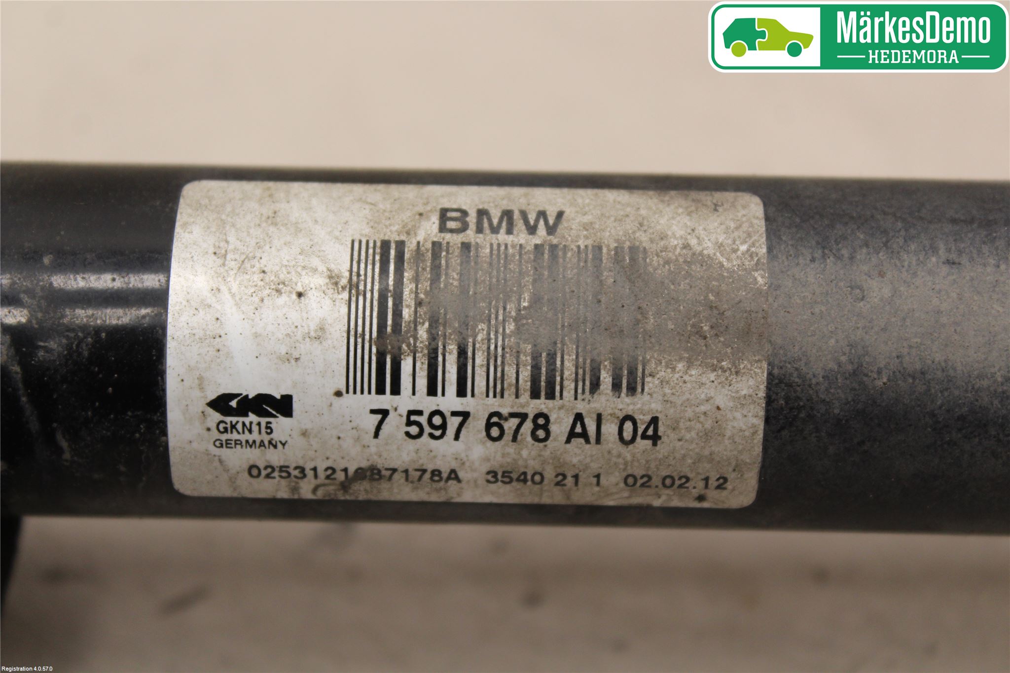 BMW 3 F30/F31/F80 12-19 Drivaxel Bak Höger