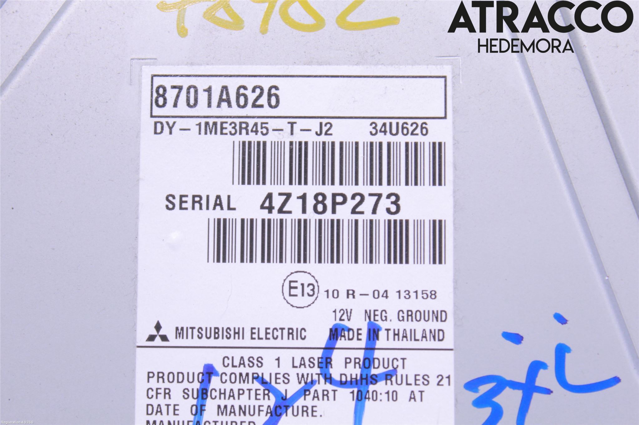 Mitsubishi ASX 10-22 Cd Radio - Multimediapanel