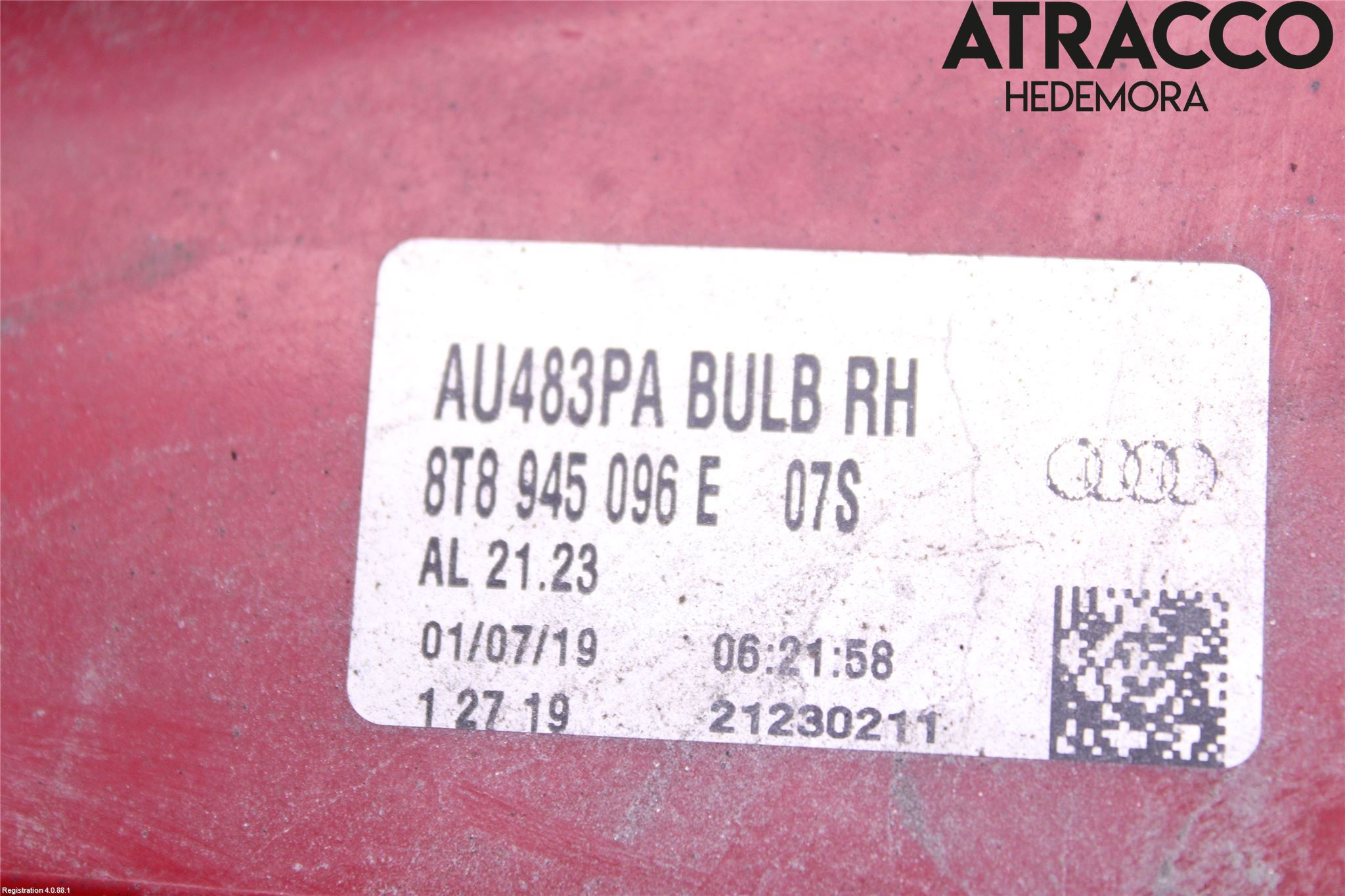 Audi A5 07-16 Bakljus Höger