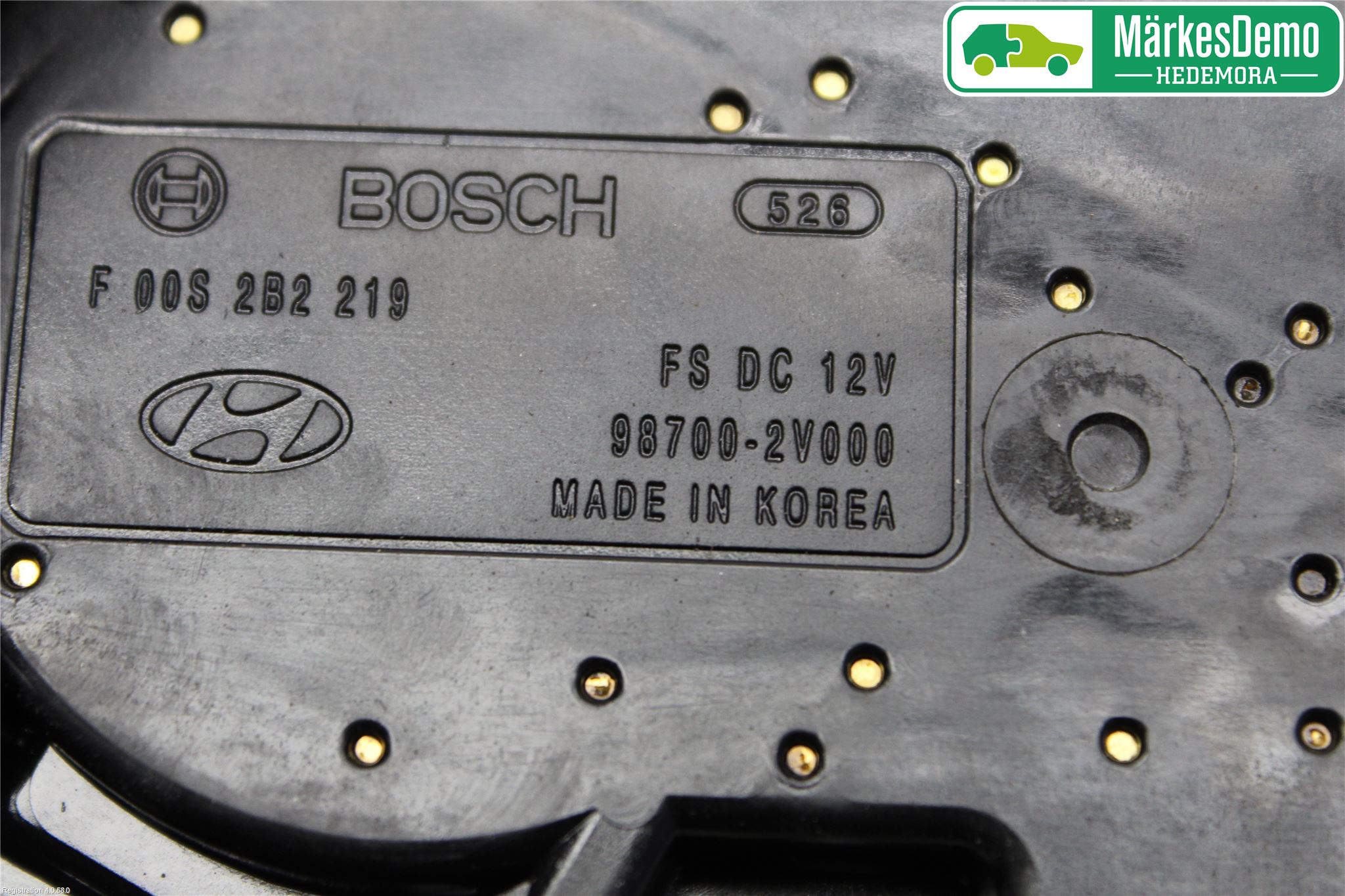 Hyundai VELOSTER 12-17 Torkarmotor Baklucka