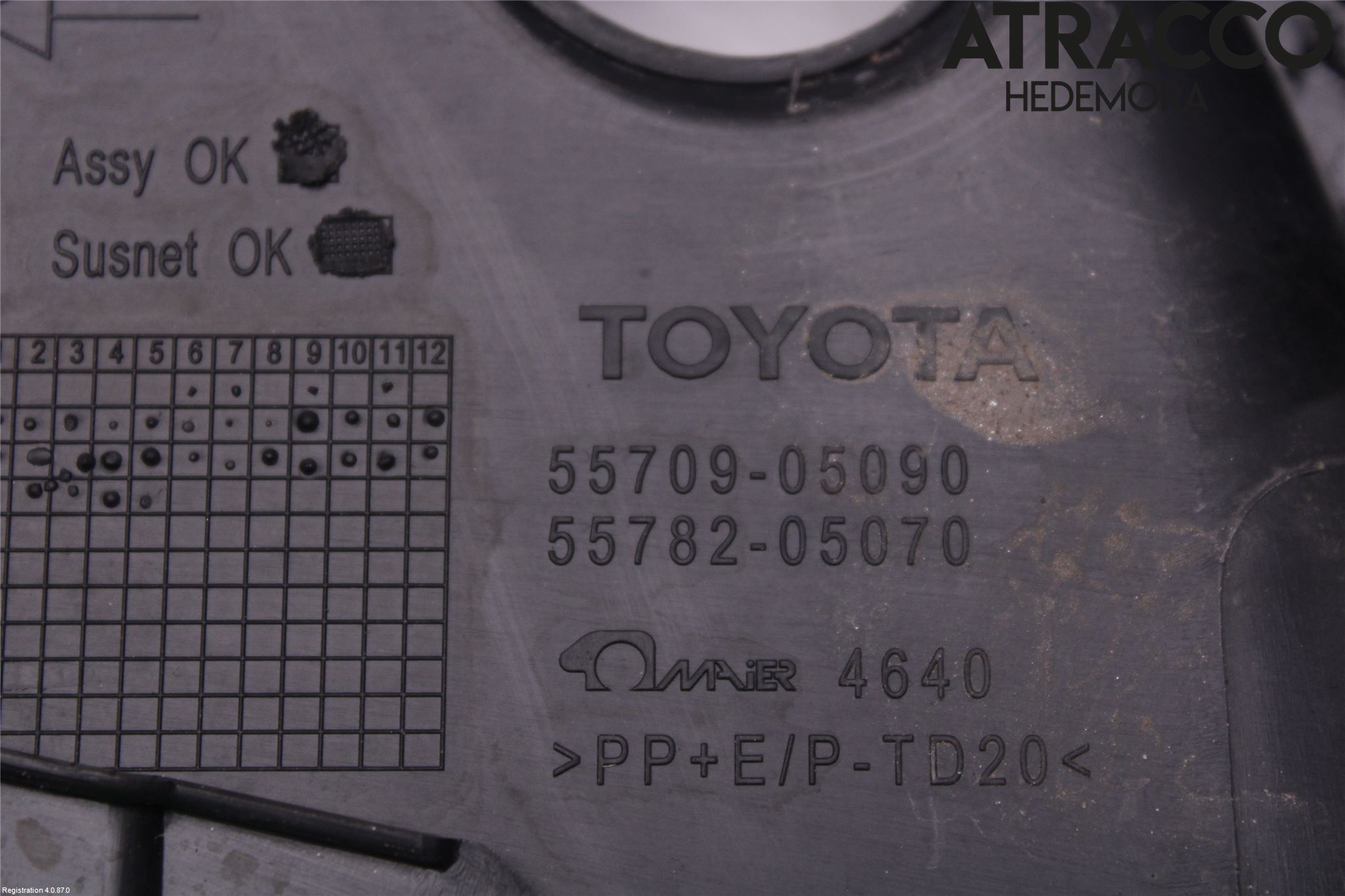 Toyota AVENSIS 09-15 Torpedplåt-Torpedplast