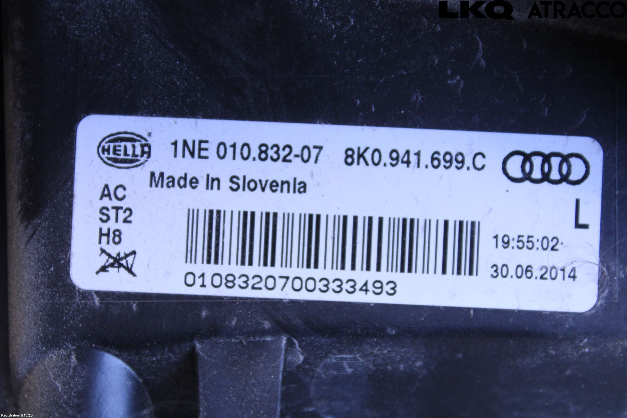 Audi A4 12-15 Dimljus-Varselljus Fram