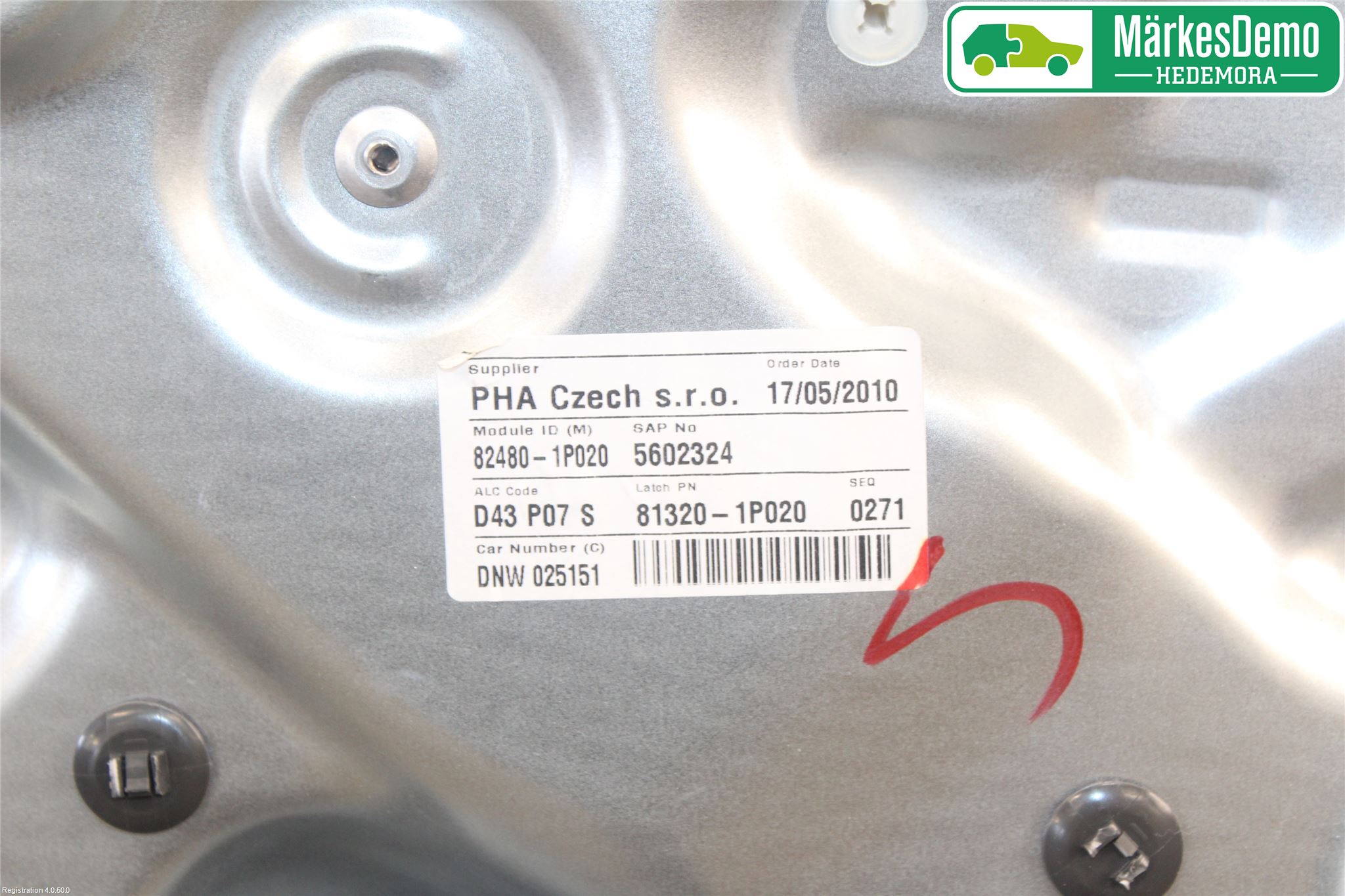 Kia VENGA 10-19 Fönsterhiss El Kompl