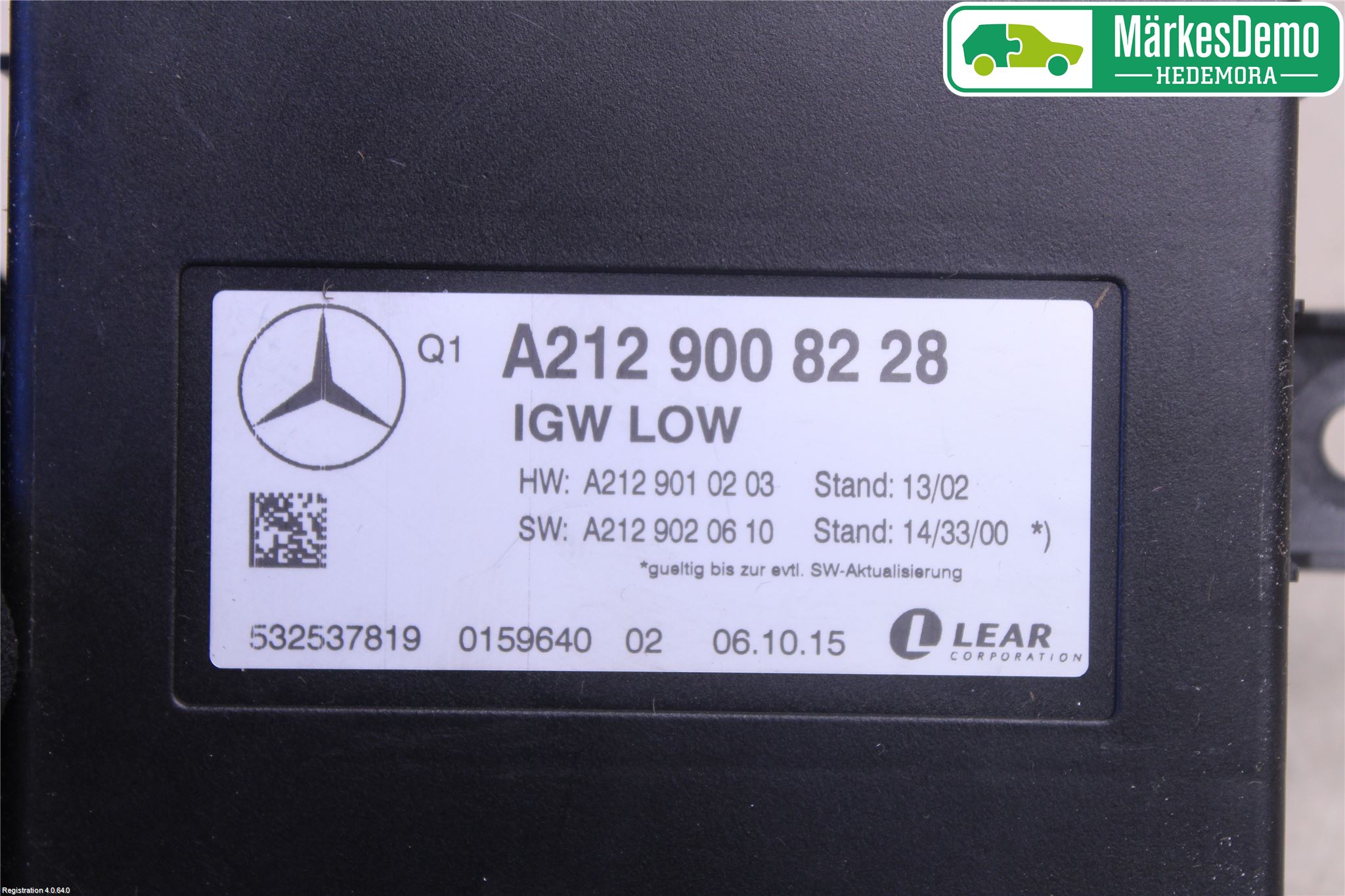 Mercedes-Benz MB E-KLASS (W212) 09-16 Styrenhet Övrigt