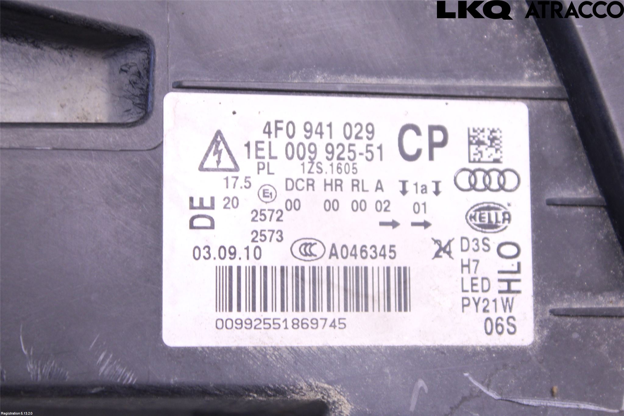 Audi A6/S6     05-11 Strålkastare Vänster