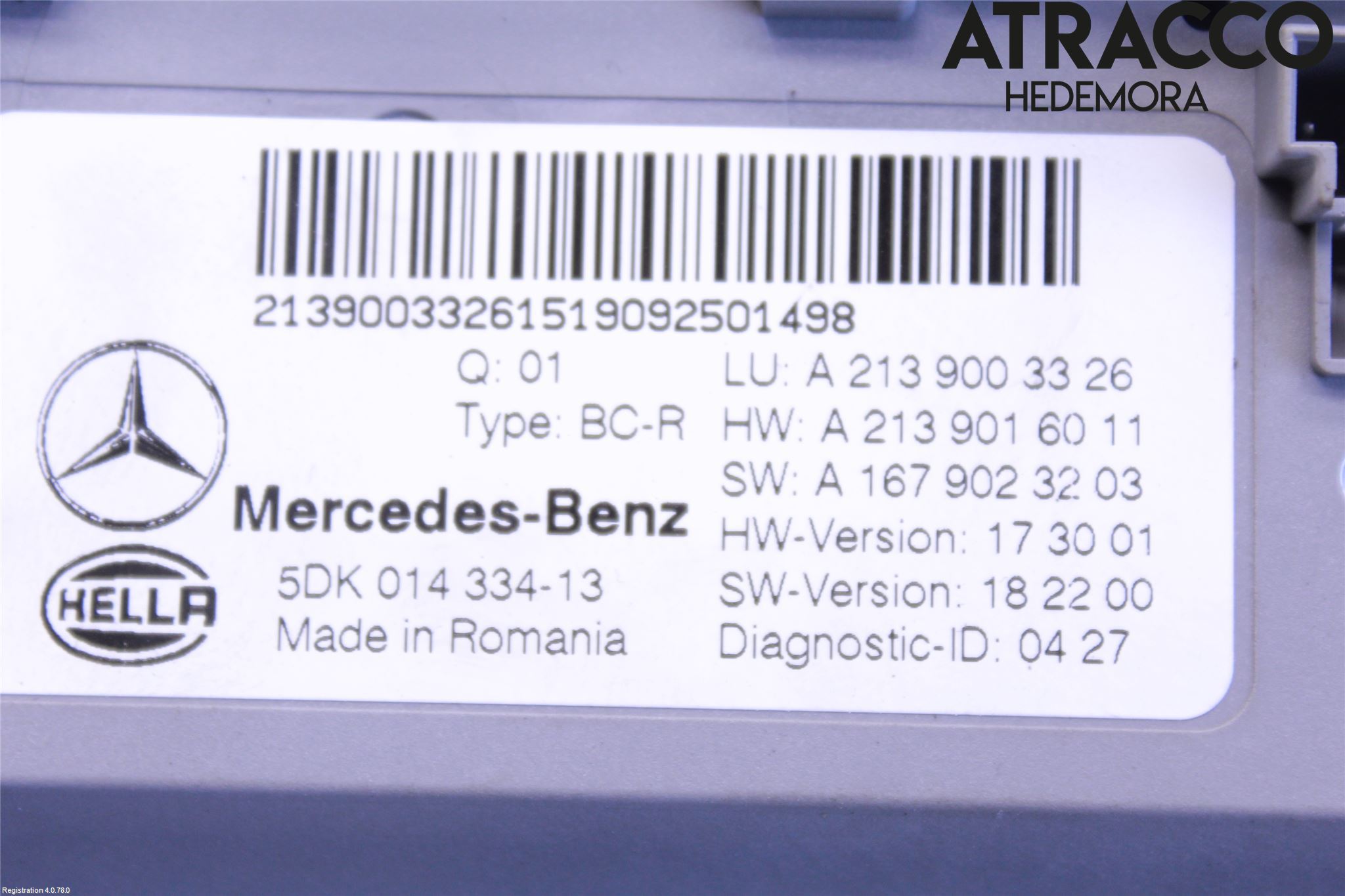 Mercedes-Benz MB E-KLASS (W213) 16-23 Styrenhet Övrigt