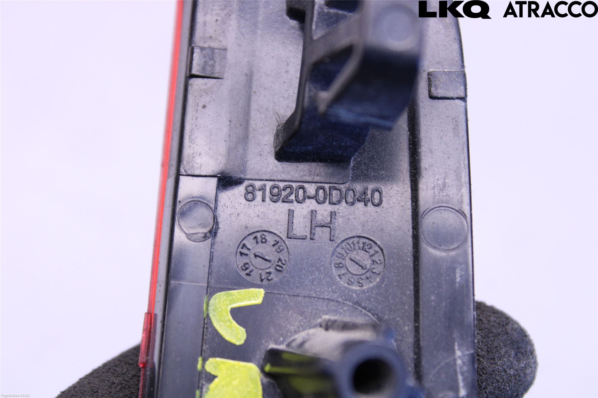 Toyota YARIS XP130 15-20 Dimljus/Reflex Bak