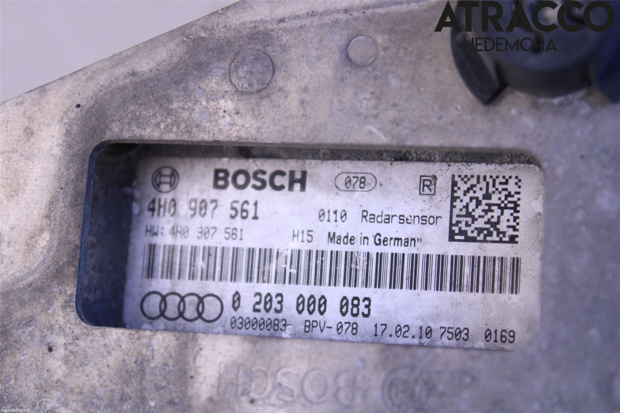 Audi A8/S8 4H 10-17 Sensor Aktivt Kollisionsskydd