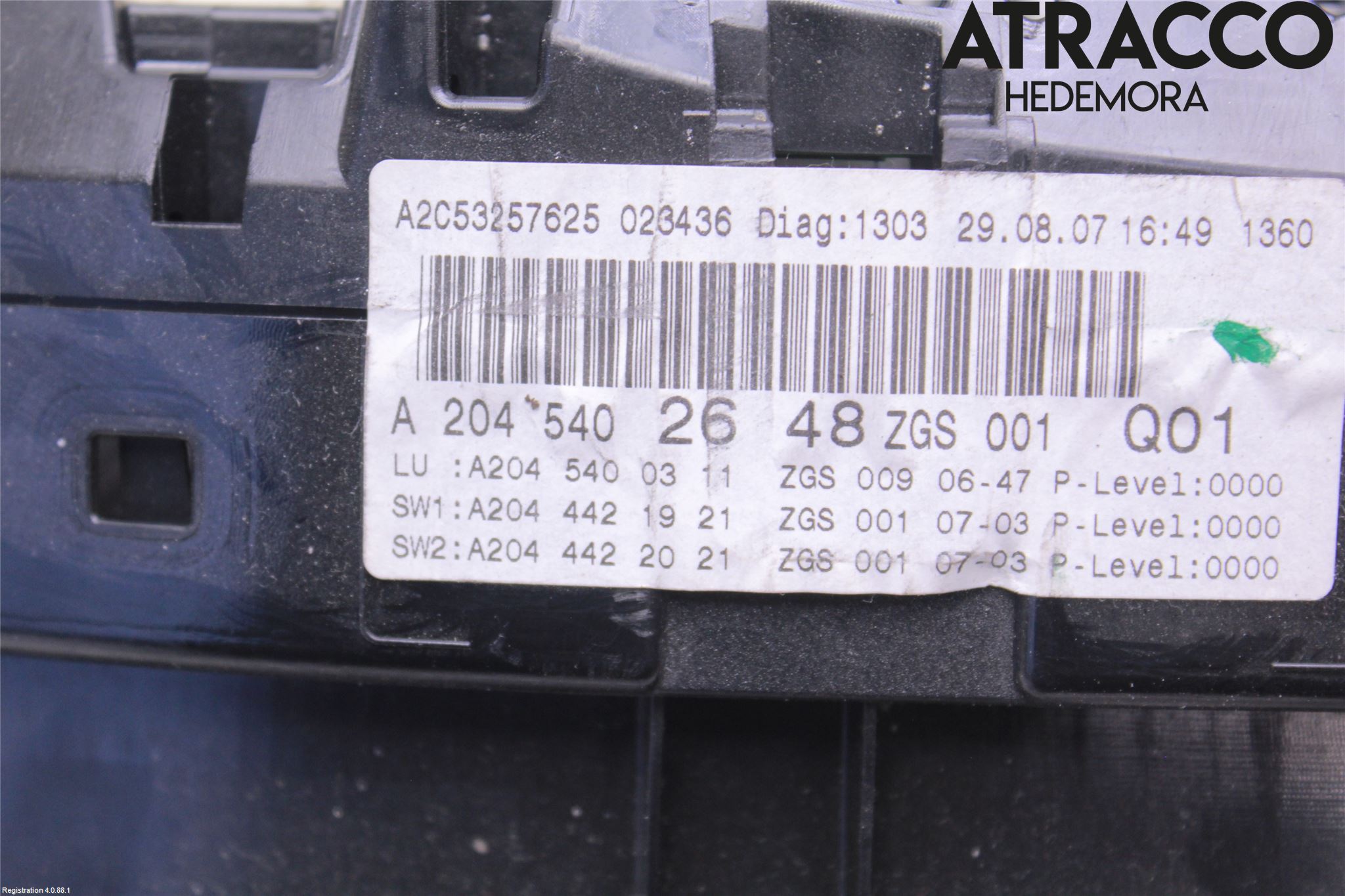 Mercedes-Benz MB C-KLASS (W204) 07-15 Instrument Komb