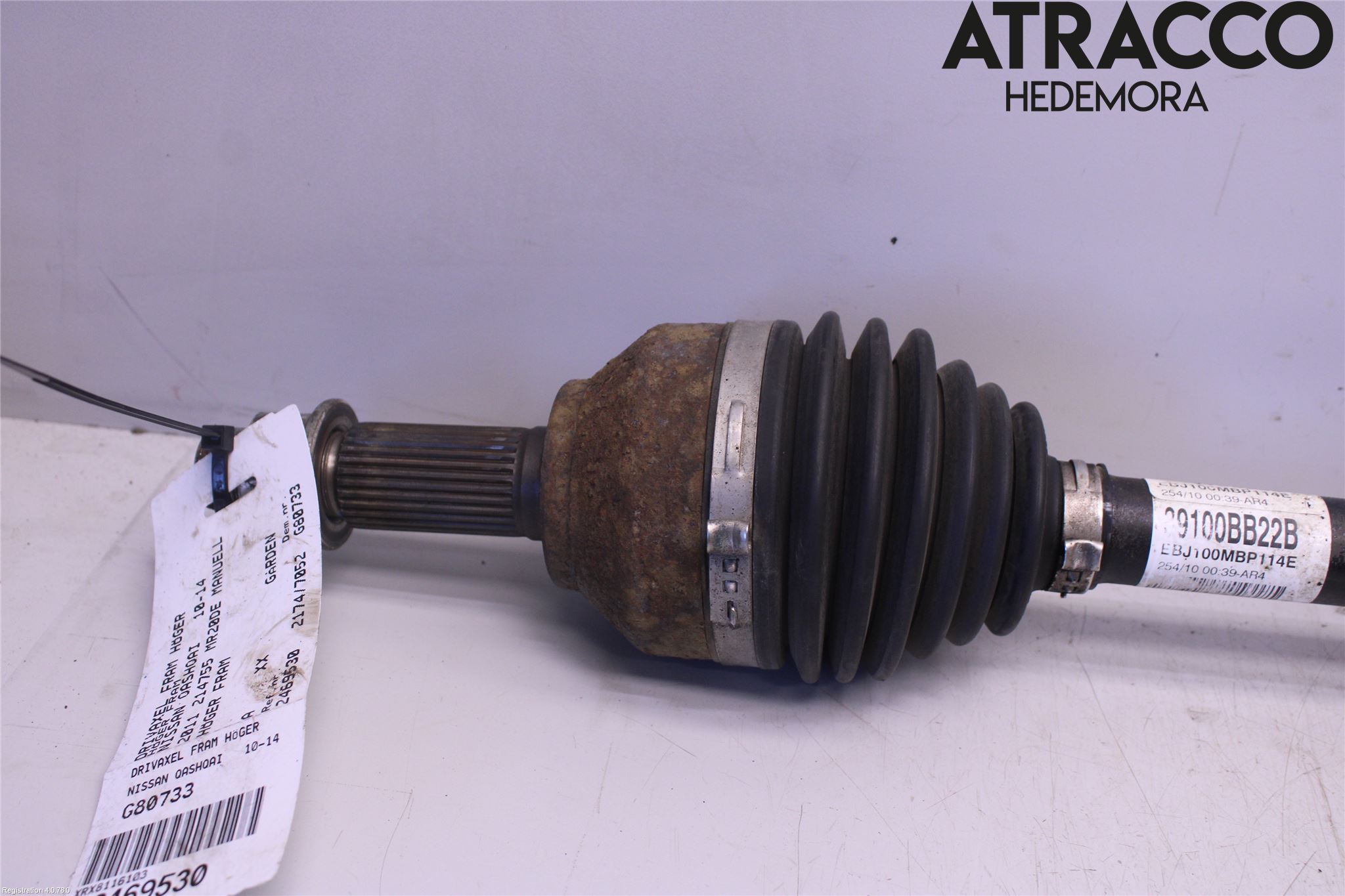 Nissan QASHQAI 10-14 Drivaxel Fram Höger