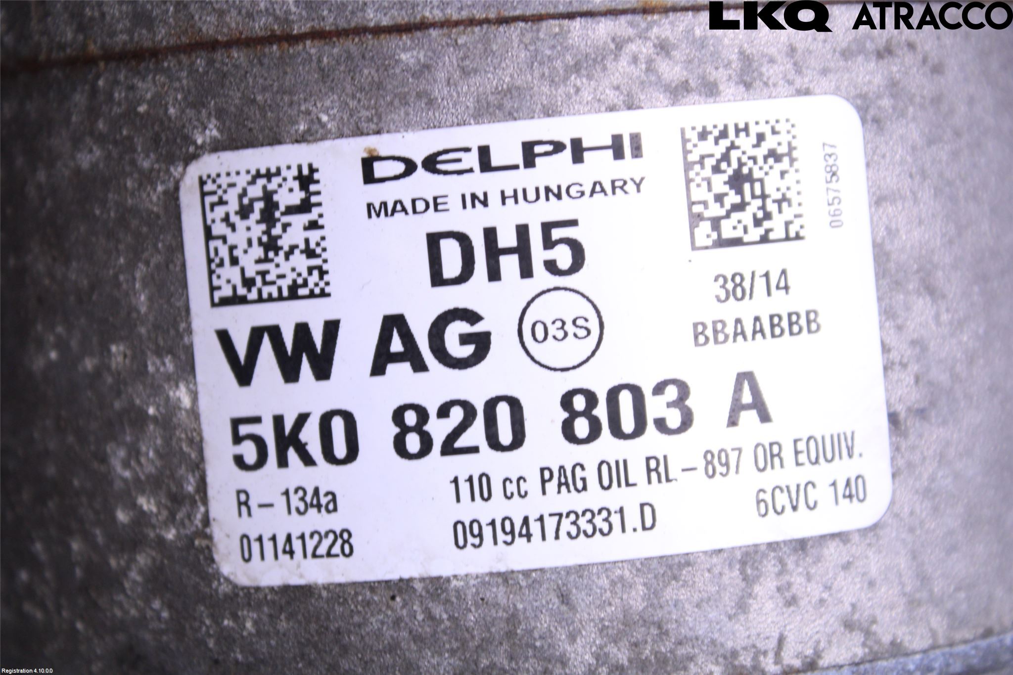 Volkswagen VW CADDY 11-15 Ac Kompressor