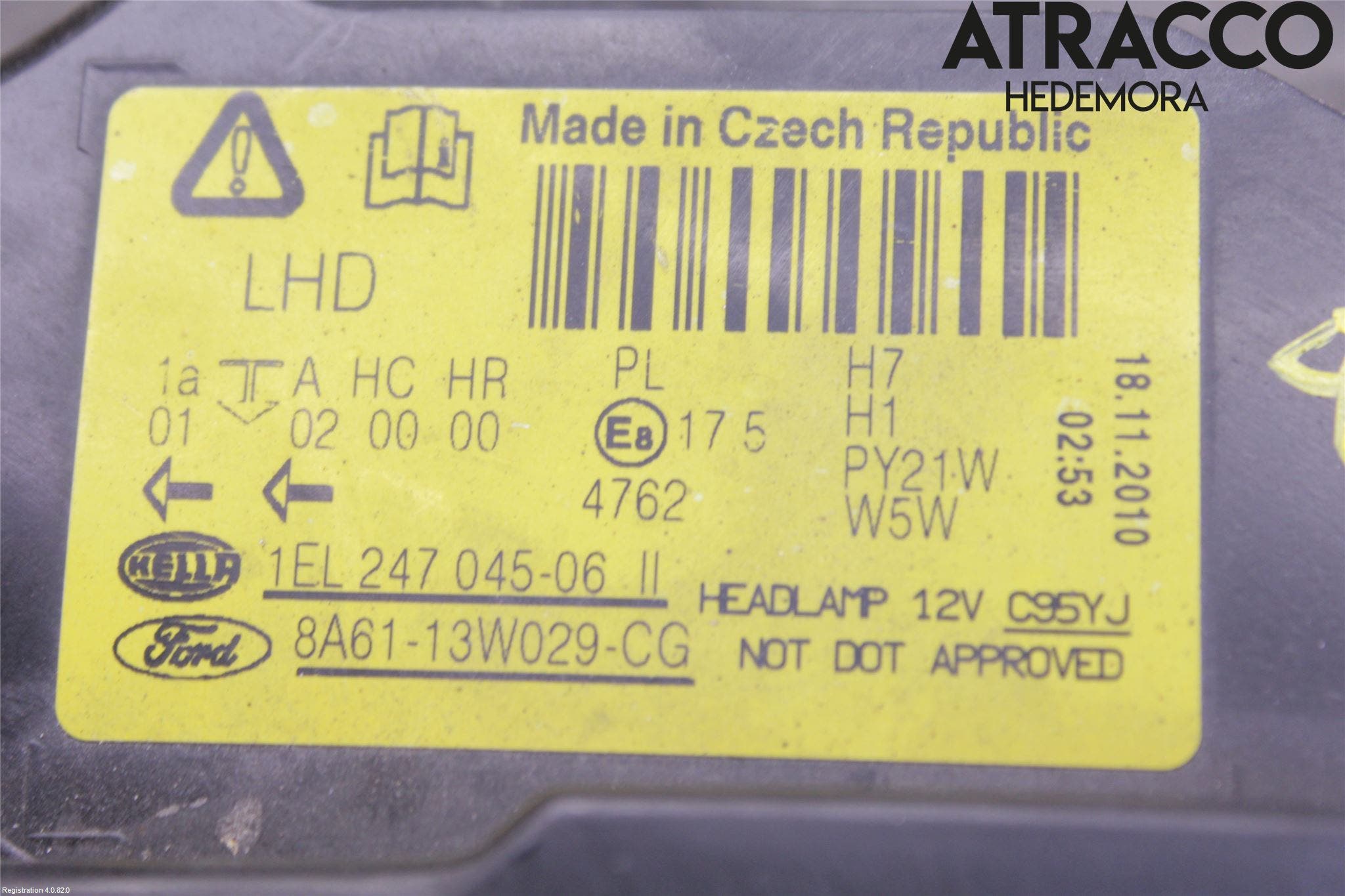 Ford FIESTA 09-12 Strålkastare Höger