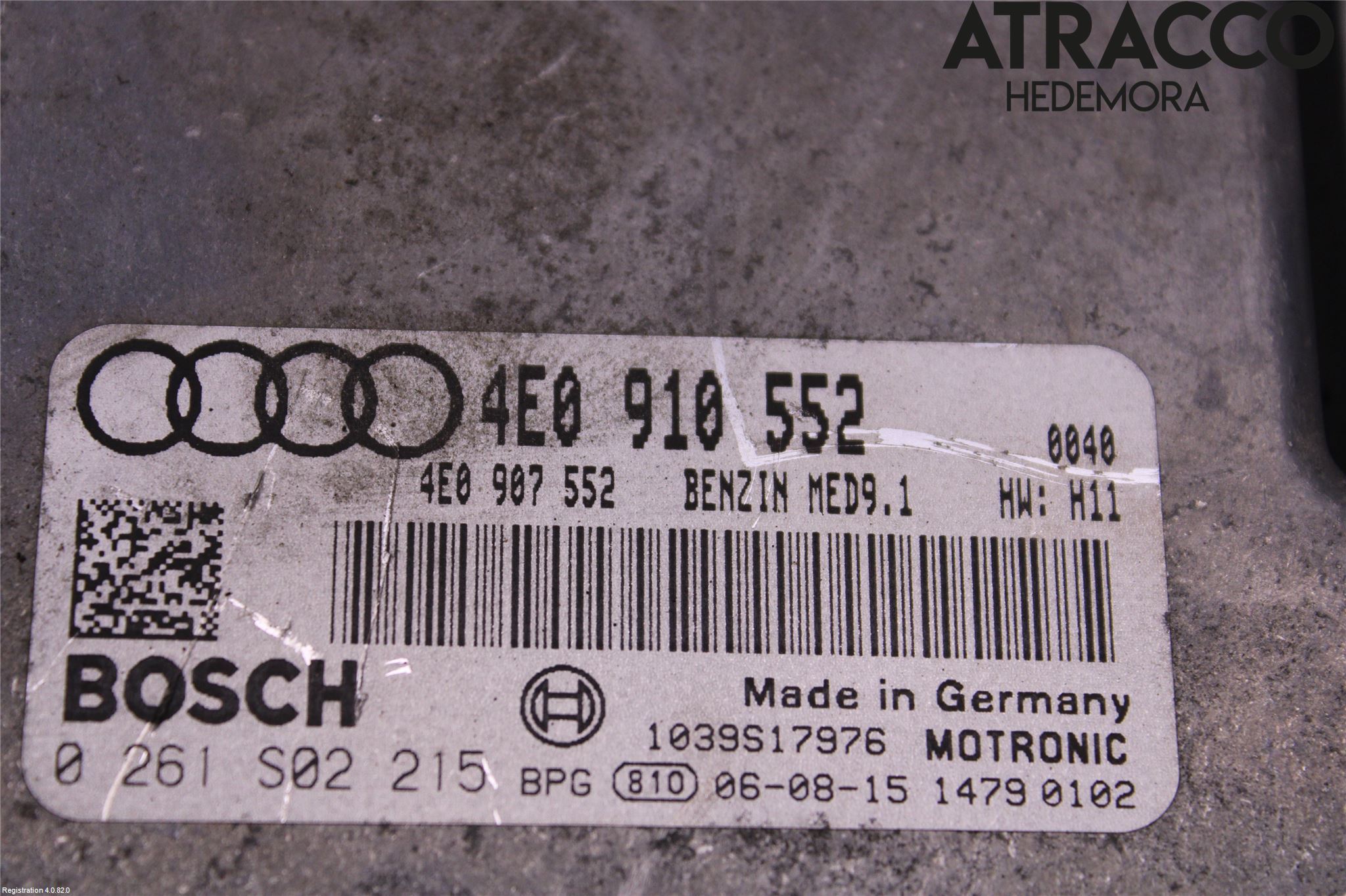 Audi A8/S8 4E  02-09 Styrenhet Insprut Bensin