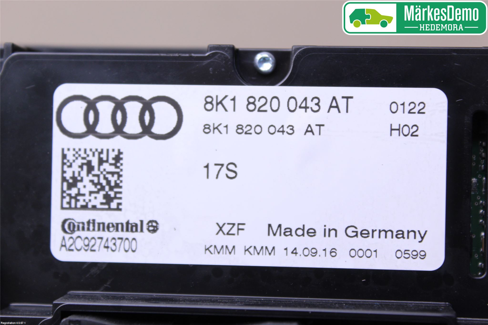 Audi Q5 09-16 Ac Styrenhet Ac Manöveren