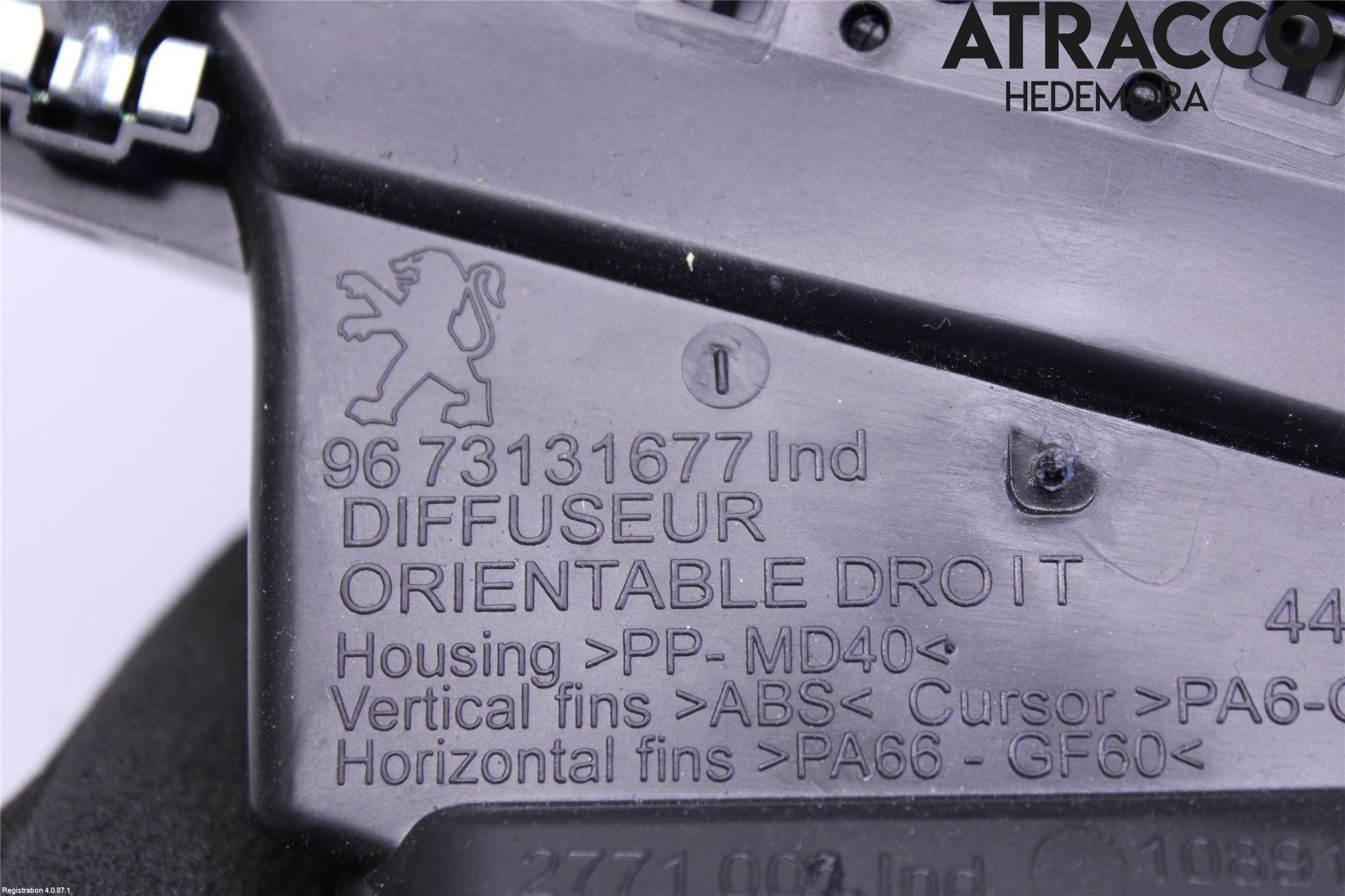 Peugeot 2008 13-20 Defrosterkanal-Munstycke
