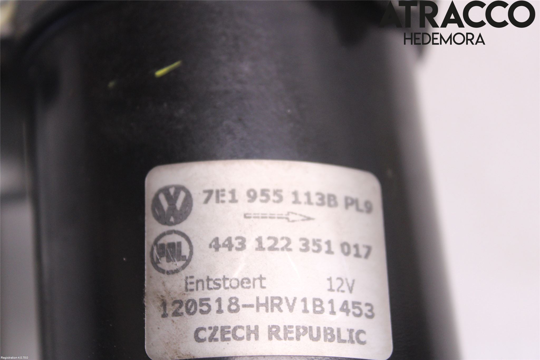 Volkswagen VW TOURAN 10-15 Torkarmotor Vindruta