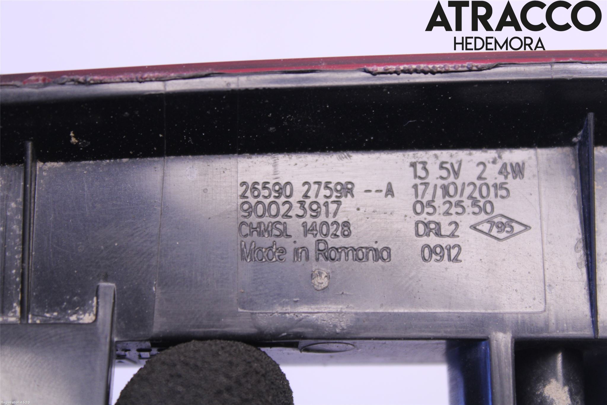 Renault CLIO IV 12-16 Bromsljus Bakruta