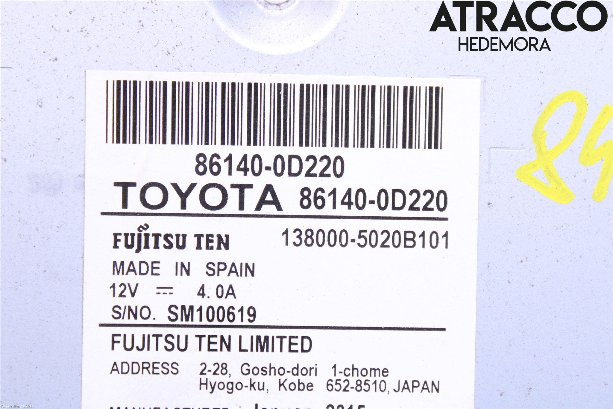 Toyota YARIS XP130 15-20 Cd Radio - Multimediapanel