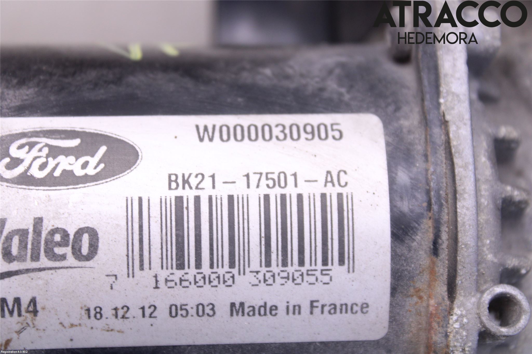 Ford TRANSIT/TOURNEO CUSTOM 13-24 Torkarmotor Vindruta