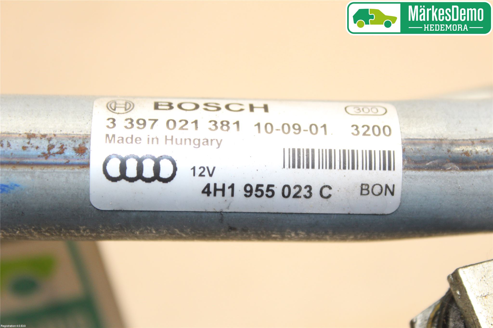 Audi A8/S8 4H 10-17 Torkarmekanism Vindruta