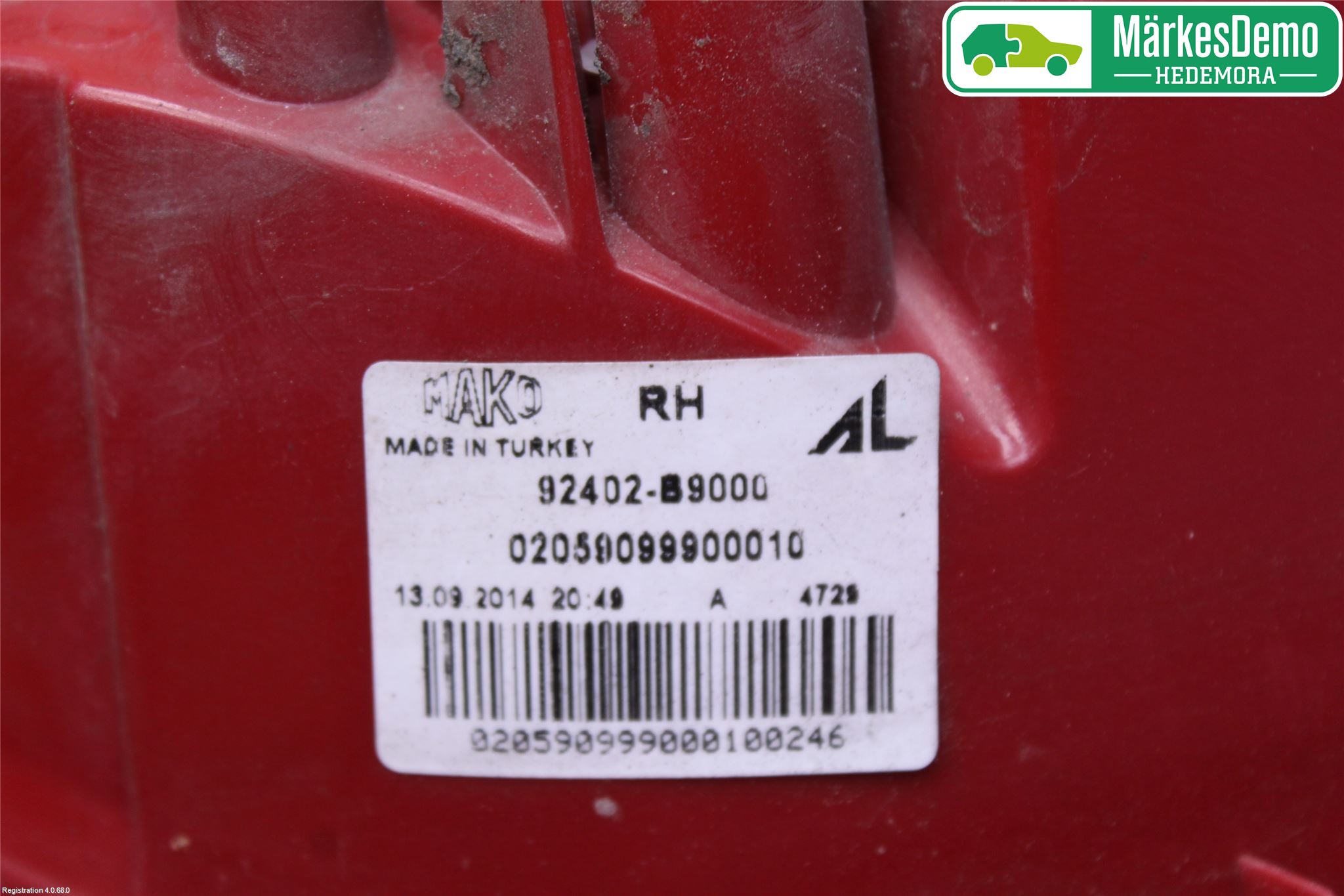 Hyundai i10 BA 14-16 Bakljus Höger