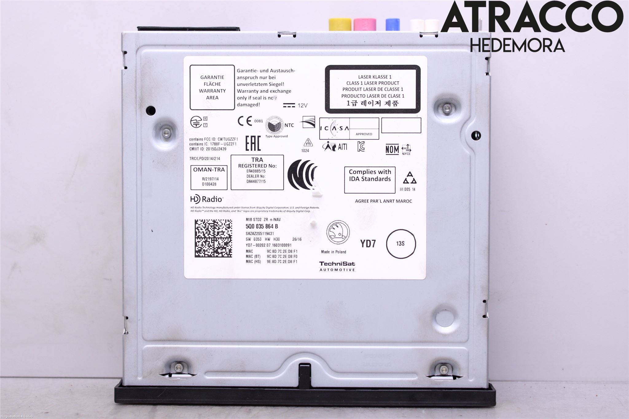 Skoda RAPID Cd Radio - Multimediapanel