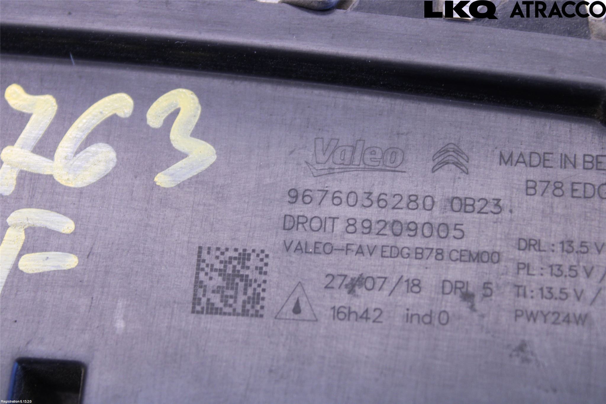 Citroen C4 PICASSO 14-18 Dimljus-Varselljus Fram