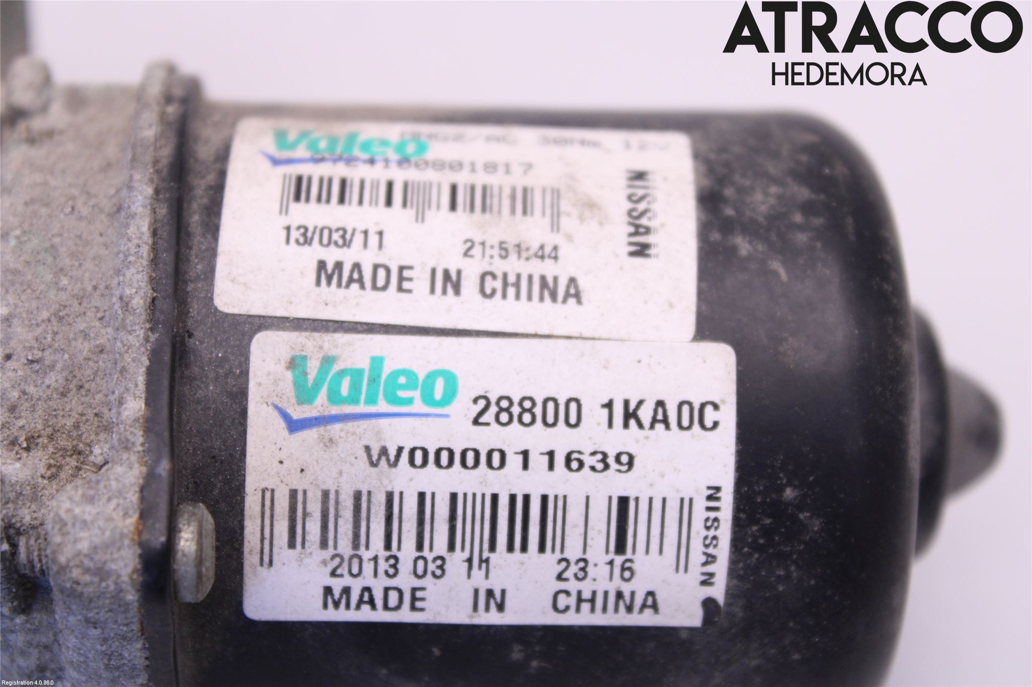 Nissan JUKE 14-19 Torkarmotor Vindruta