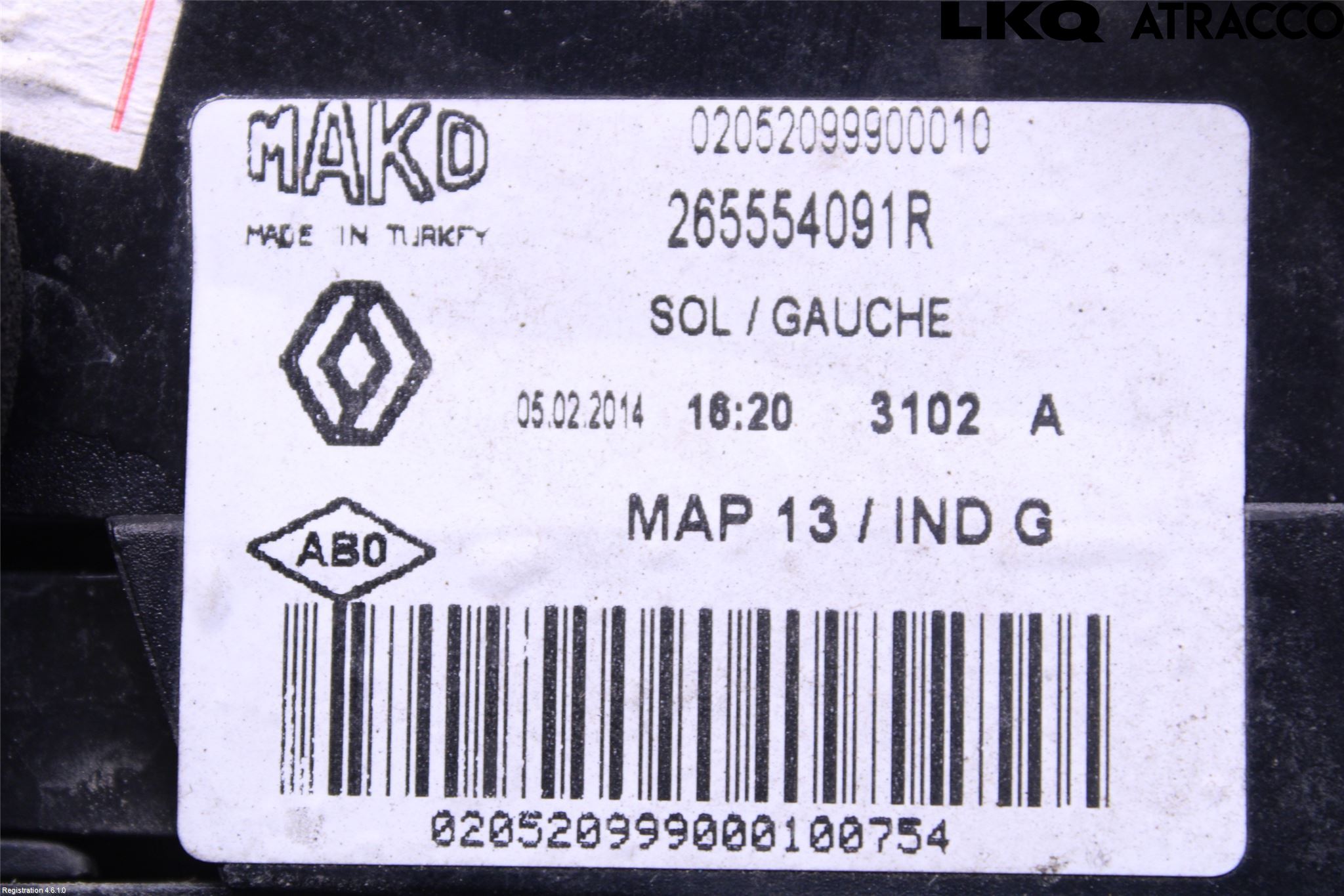 Renault CLIO IV 12-16 Bakljus Vänster