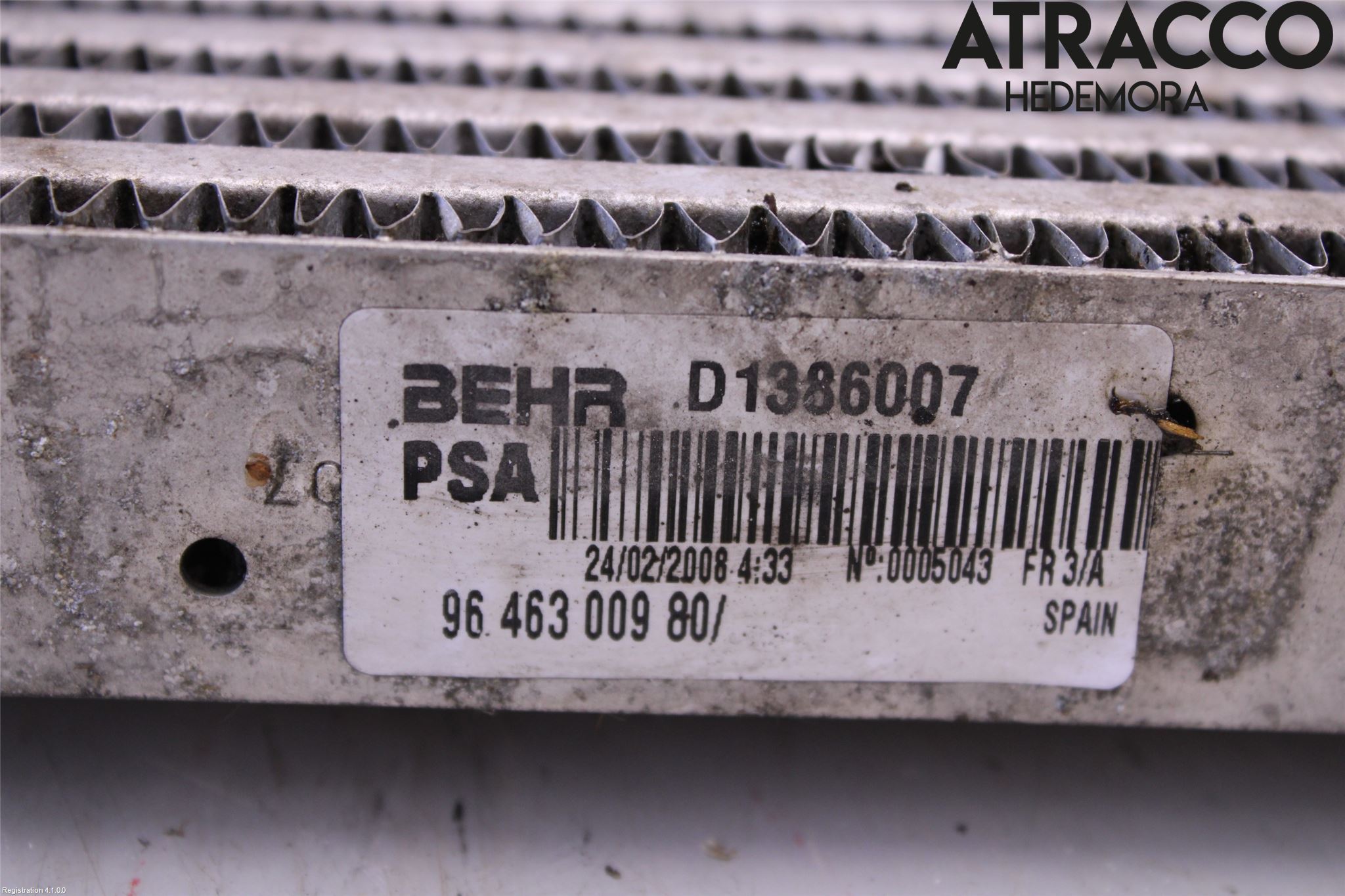 Citroen C5 08-17 Laddluft-Intercooler Kyl
