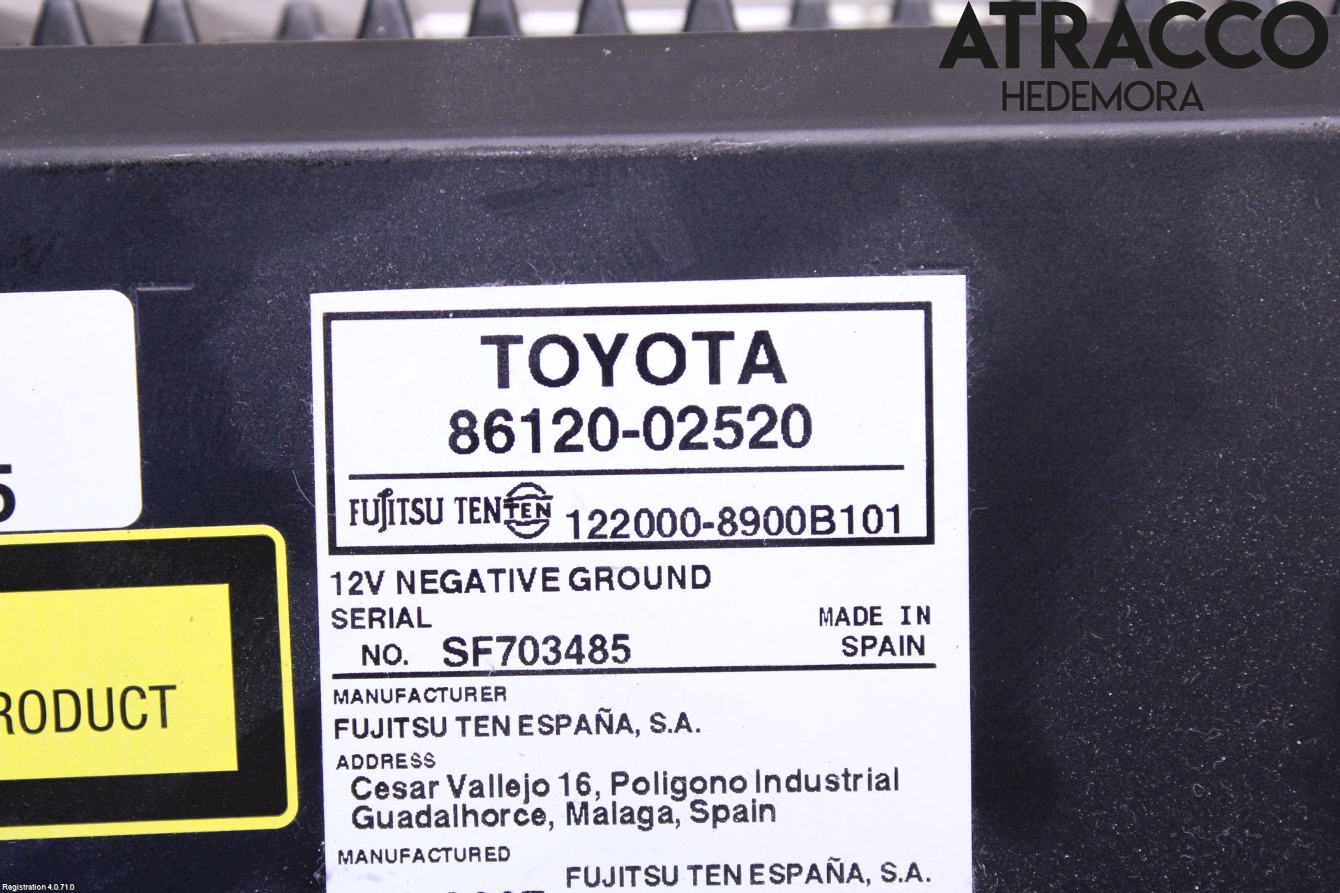 Toyota AURIS 07-09 Cd Radio - Multimediapanel