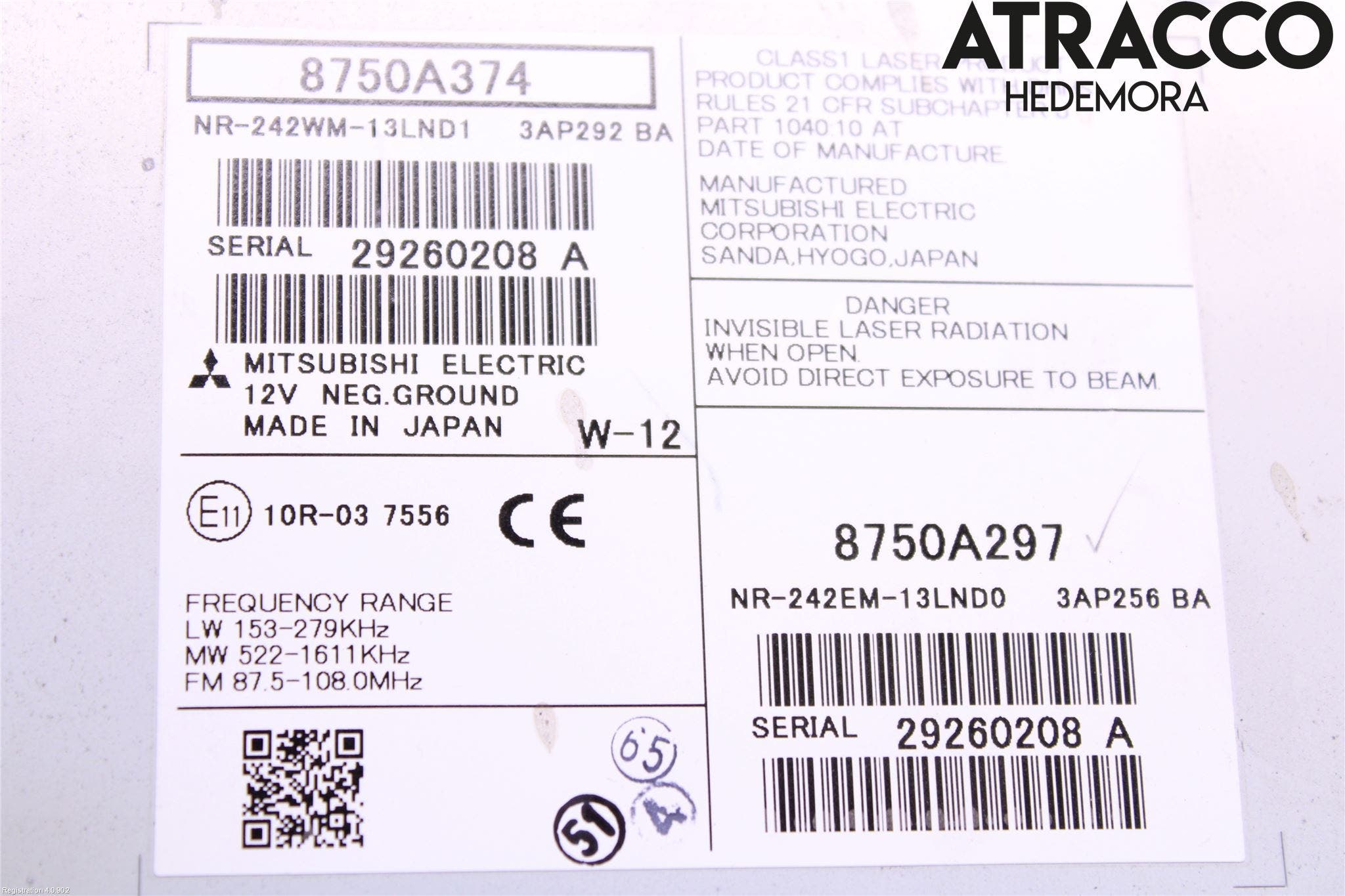 Mitsubishi OUTLANDER 13-21 Cd Radio - Multimediapanel